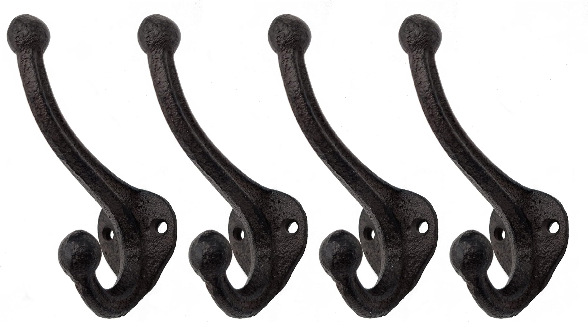 Esschert Design 2 Stück Wandhaken, Blumenhaken für Blumenampel, Hängekörbe, Größe L. ca. 36 cm x 2,4 cm x 25 cm