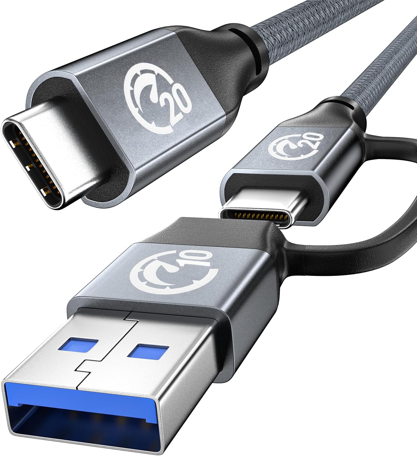 UseBean 240W USB C Cable 2M, Compatible with 140W 100W USBC to USBC 3.2 Gen2 20Gbps 4K Video Cable, USB A to Type C Charger Cord, for iPhone 15 iPad Pro/Air MacBook Galaxy S22/S23/S24 Ultra
