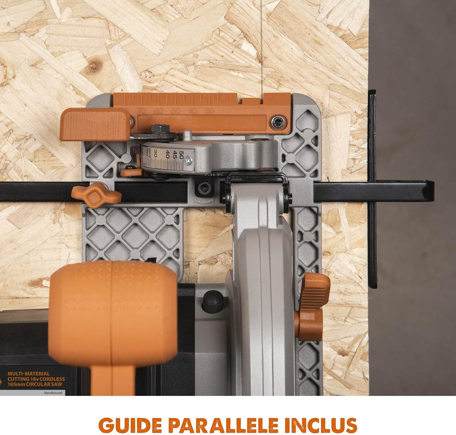 Evolution Power Tools R165CCS-Li Cordless Circular Saw with Multi-Material Cutting - Includes 165MM TCT Blade, 3 Year Warranty, Black/Orange, (066-0001)