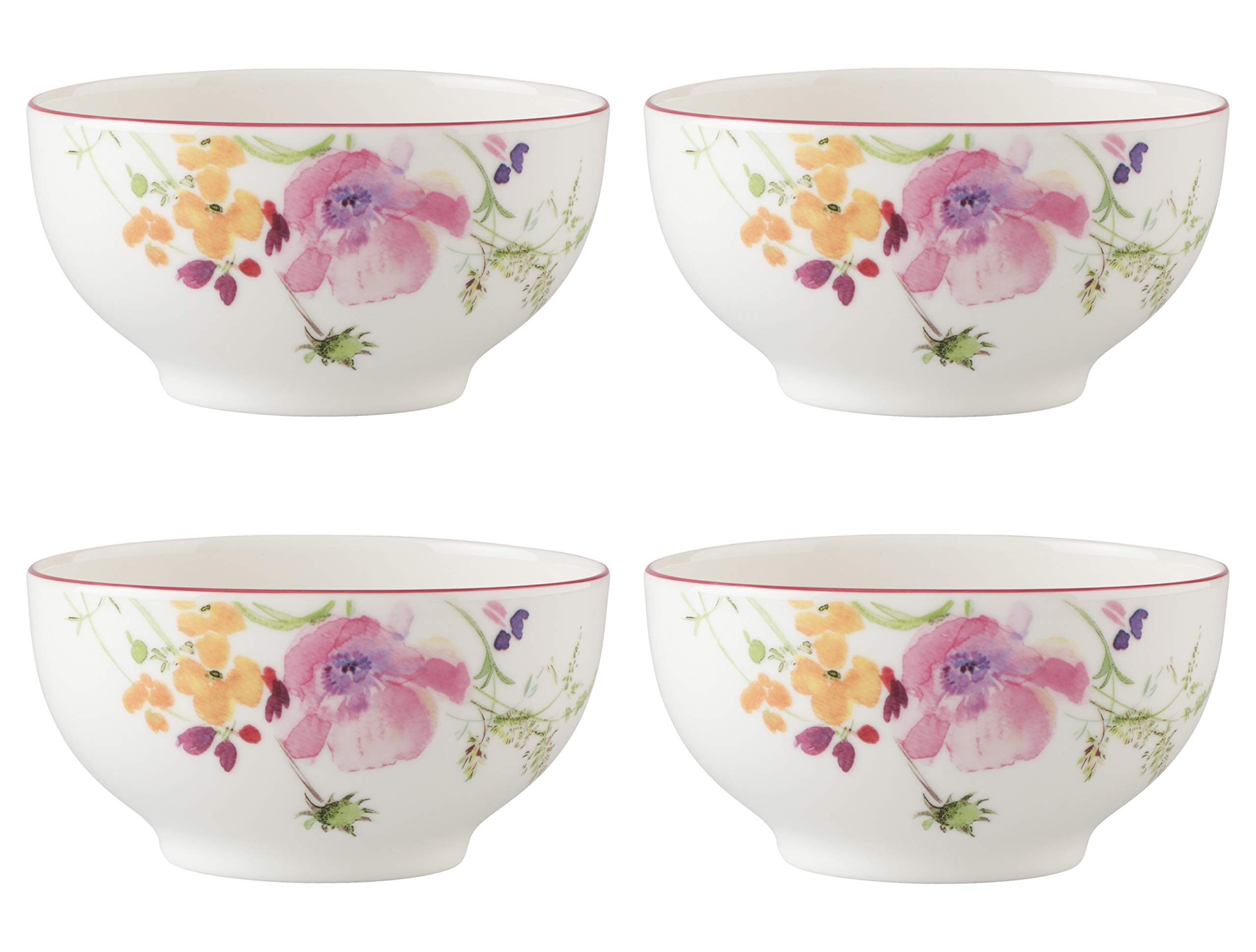 Villeroy & Boch Mariefleur Basic 4er Set Müslischalen French-BOL oval Porzellan