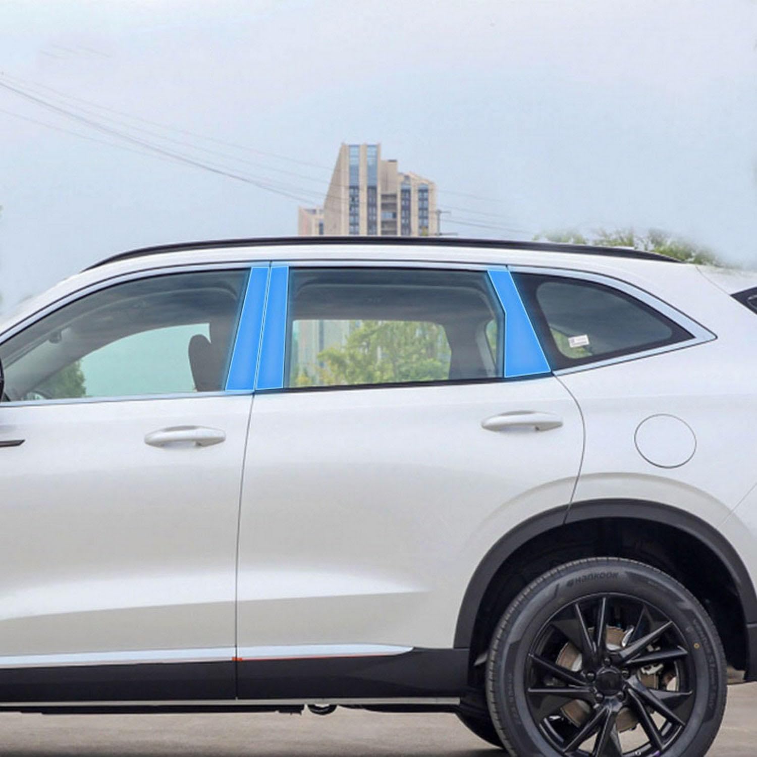 Car Exterior PPF Transparent Protective Film TPU Anti Scratch BC Window Pillar Strip Film,for GWM Haval H6 2021-2022