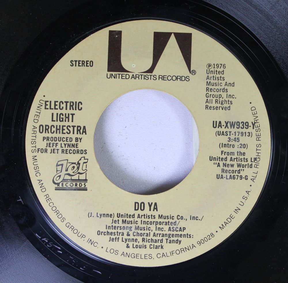 Electric Light Orchestra 45 RPM Do Ya / Nightrider Music