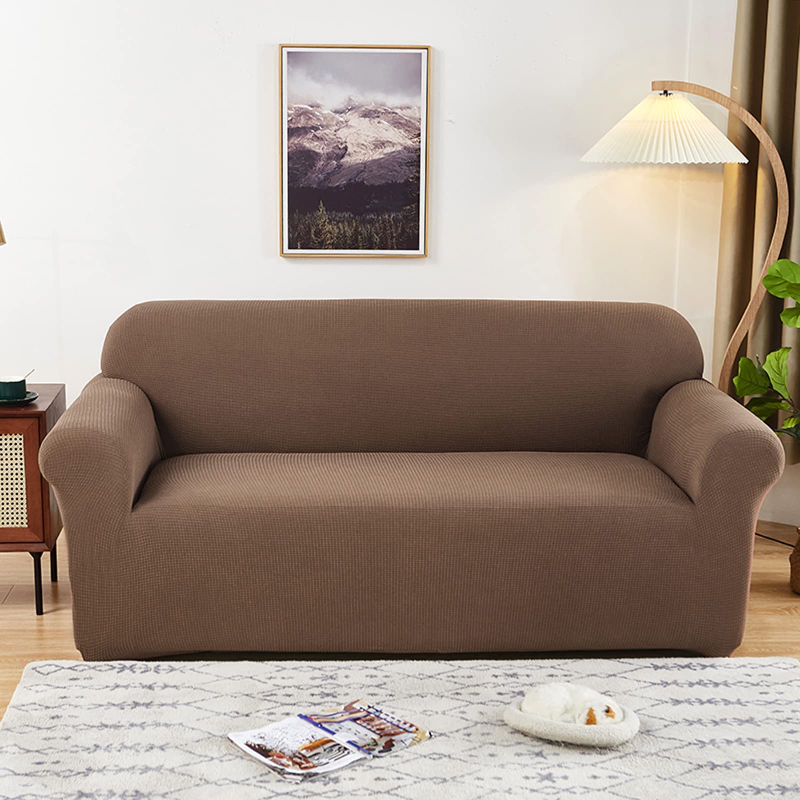 Housse de canapé universelle extensible protection meubles 1 place