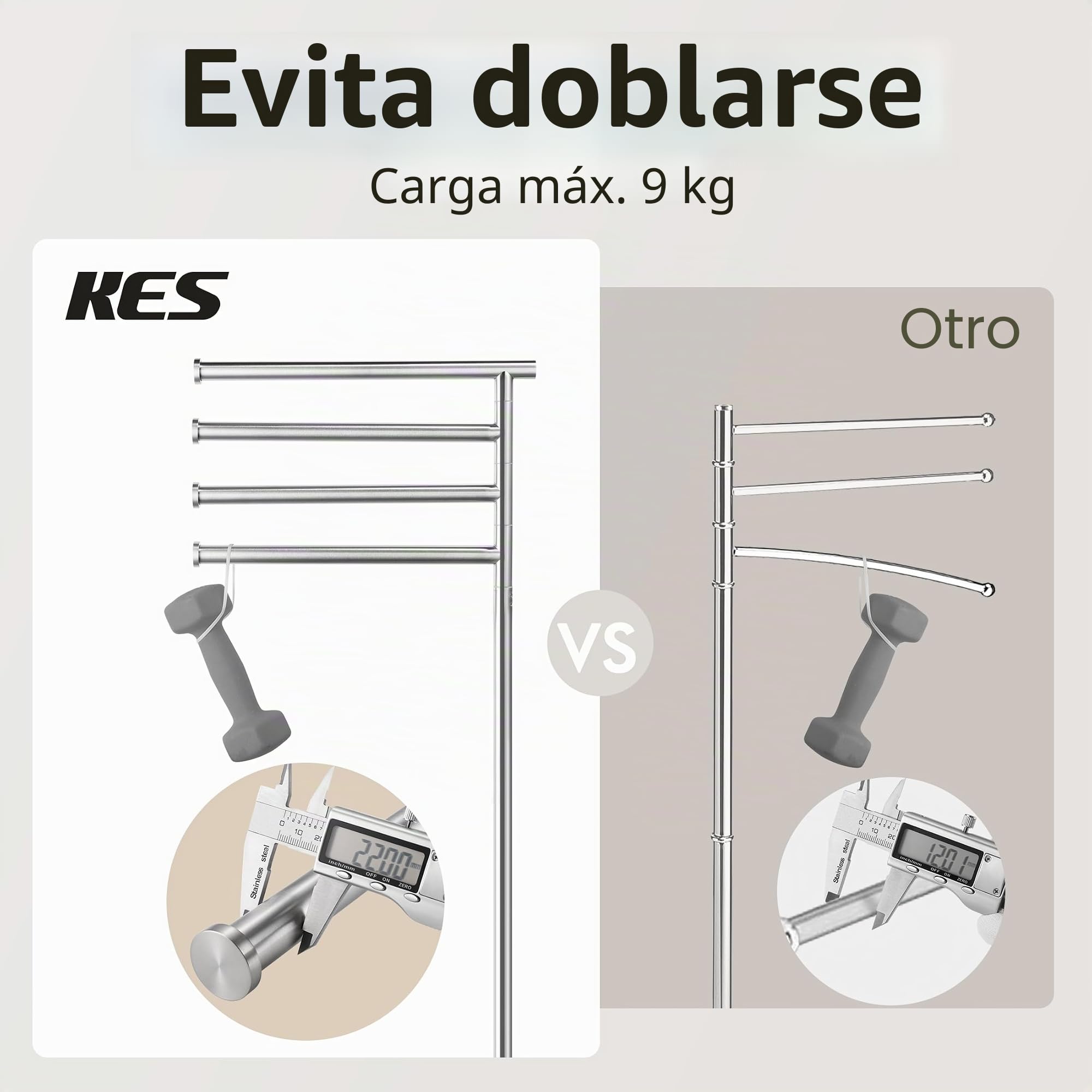 KES Toalleros de Pie Toallas Baño 4 Barras Giratorio con Base de Mármol Toalleros de Baño de Pie Acero Inoxidable 18/8 Toallero de Barra Cepillado, BTH219S4-2 | Base pesada de 10 libras, soporte de suelo, barras giratorias, 2,21 cm de grosor, acero SUS304