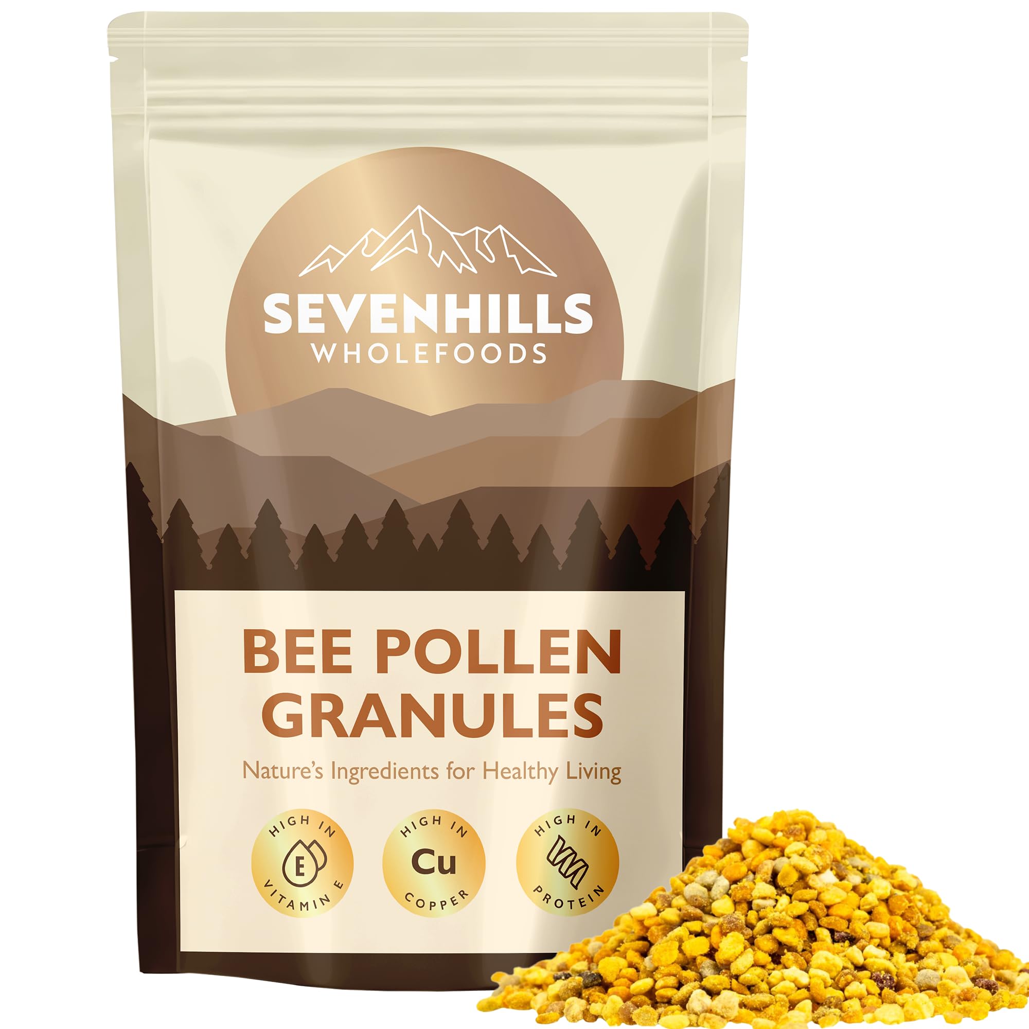 Sevenhills Wholefoods Bee Pollen Granules, Raw, Ethically Harvested 500g