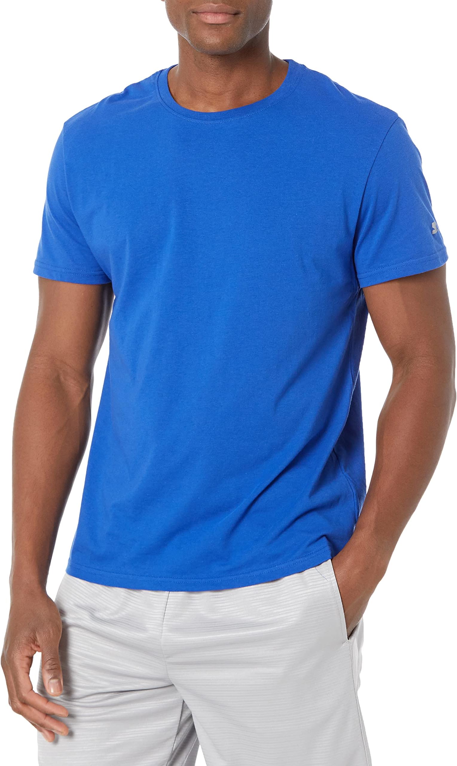 Starter Mens Short Sleeve Cotton-Blend Performance Tee