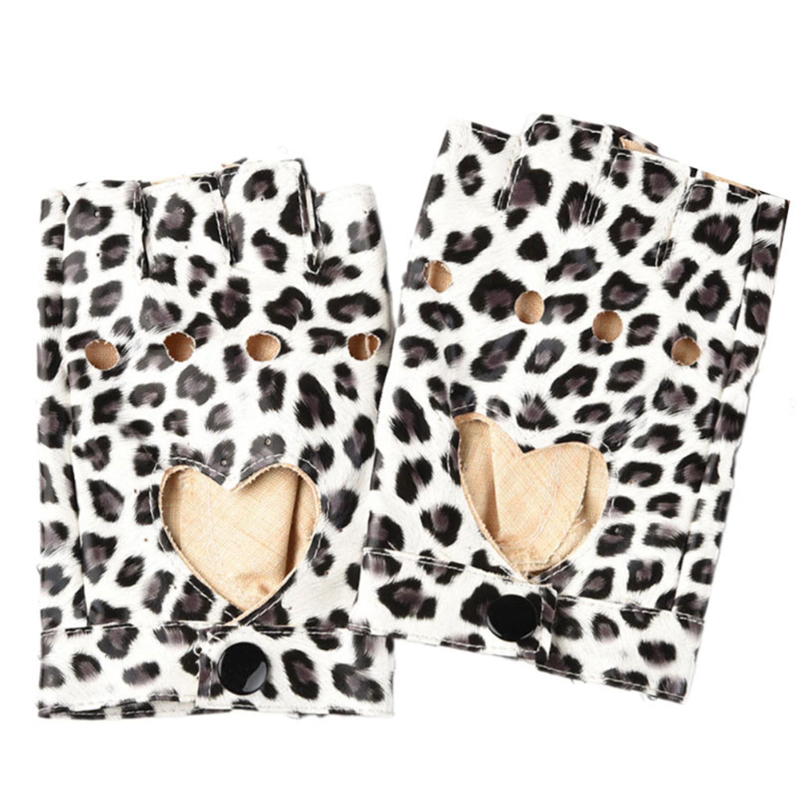 MICFENY Breathable Fingerless Gloves Punk Design With Detail Soft Lining Fashion Rock Outfit Accessory