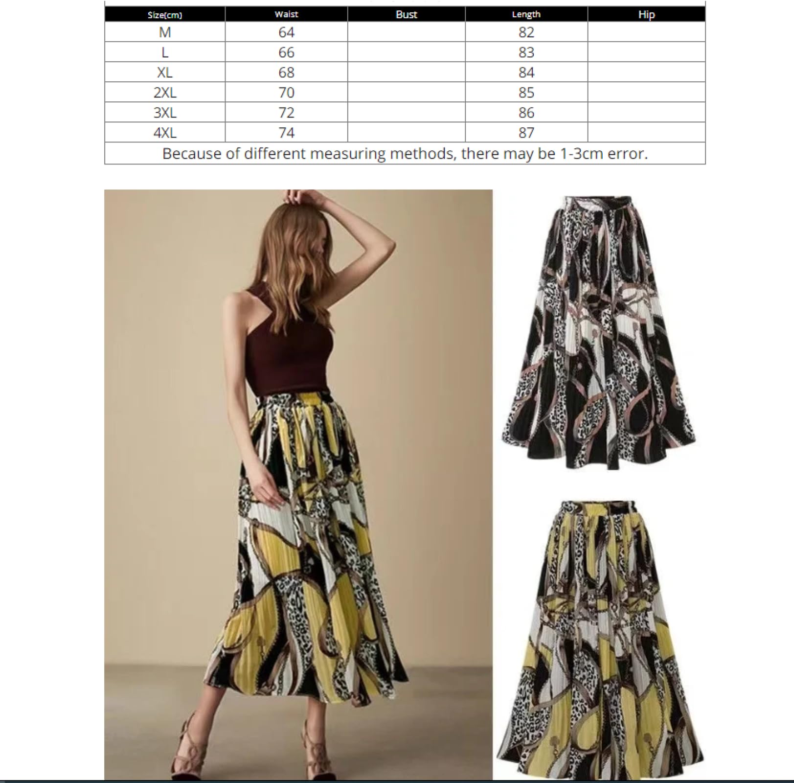 Faldas De Tubo Mujer Falda Plisada con Estampado De Mujer Faldas Casuales Holgadas Elegantes De Cintura Alta A La Moda