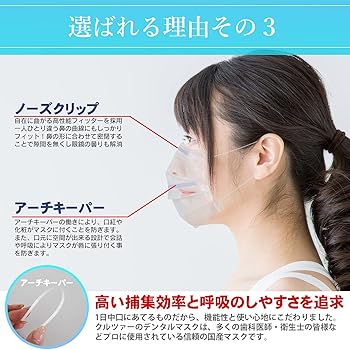 Amazon.co.jp: デンタルマスク コットン BFE99% 4層構造 歯科