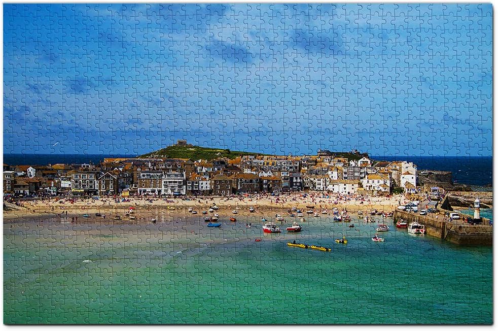 UK England St Ives Cornwall Port Jigsaw Puzzle 1000 Piece Travel Souvenir Wooden