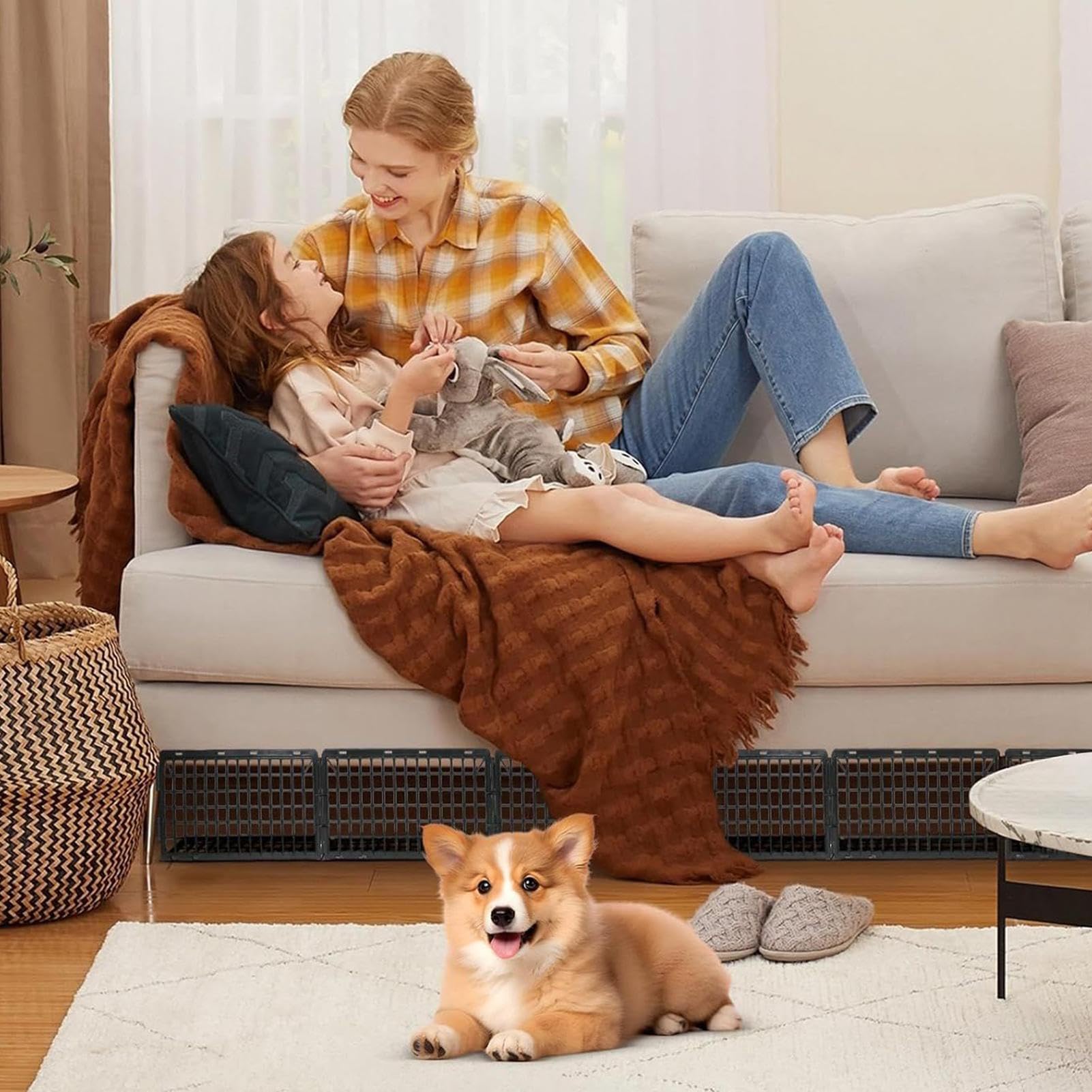 Under Furniture Blocker – Set di barriera giocattolo per interni, protezione per animali, per camera da letto, soggiorno, camper, casa, sale da pranzo, sicurezza per bambini e animali domestici