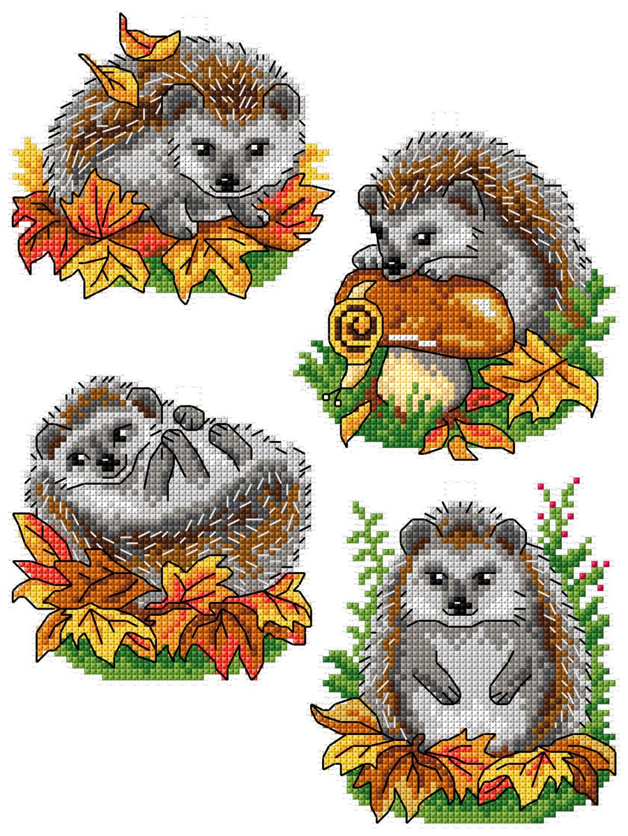 Crafting Spark Hedgehogs Counted Cross-Stitch Kit - 202Cs