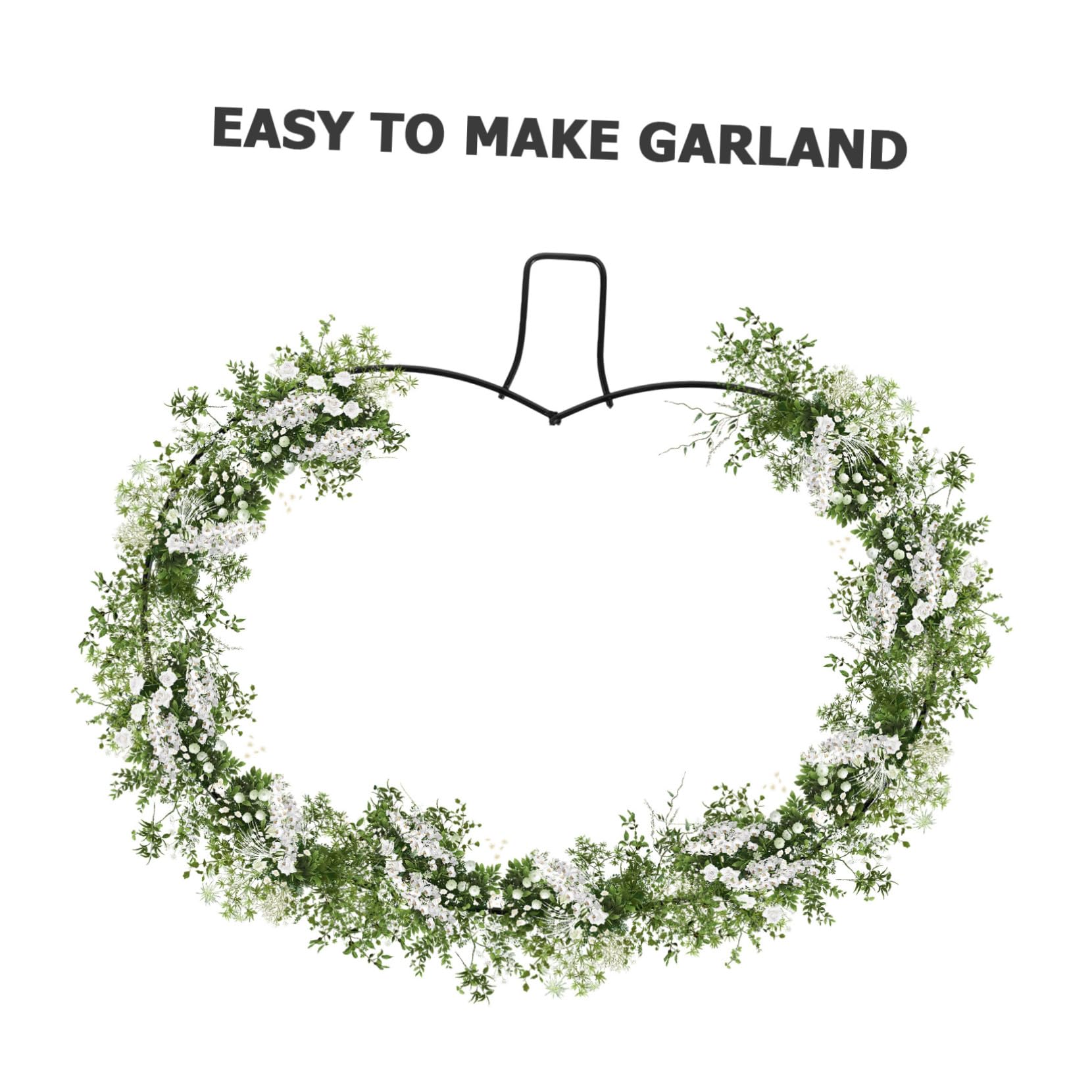 GRIRIW Metal Pumpkin Wreath Frame DIY Decor Compact Lightweight Perfect for Halloween Decorations