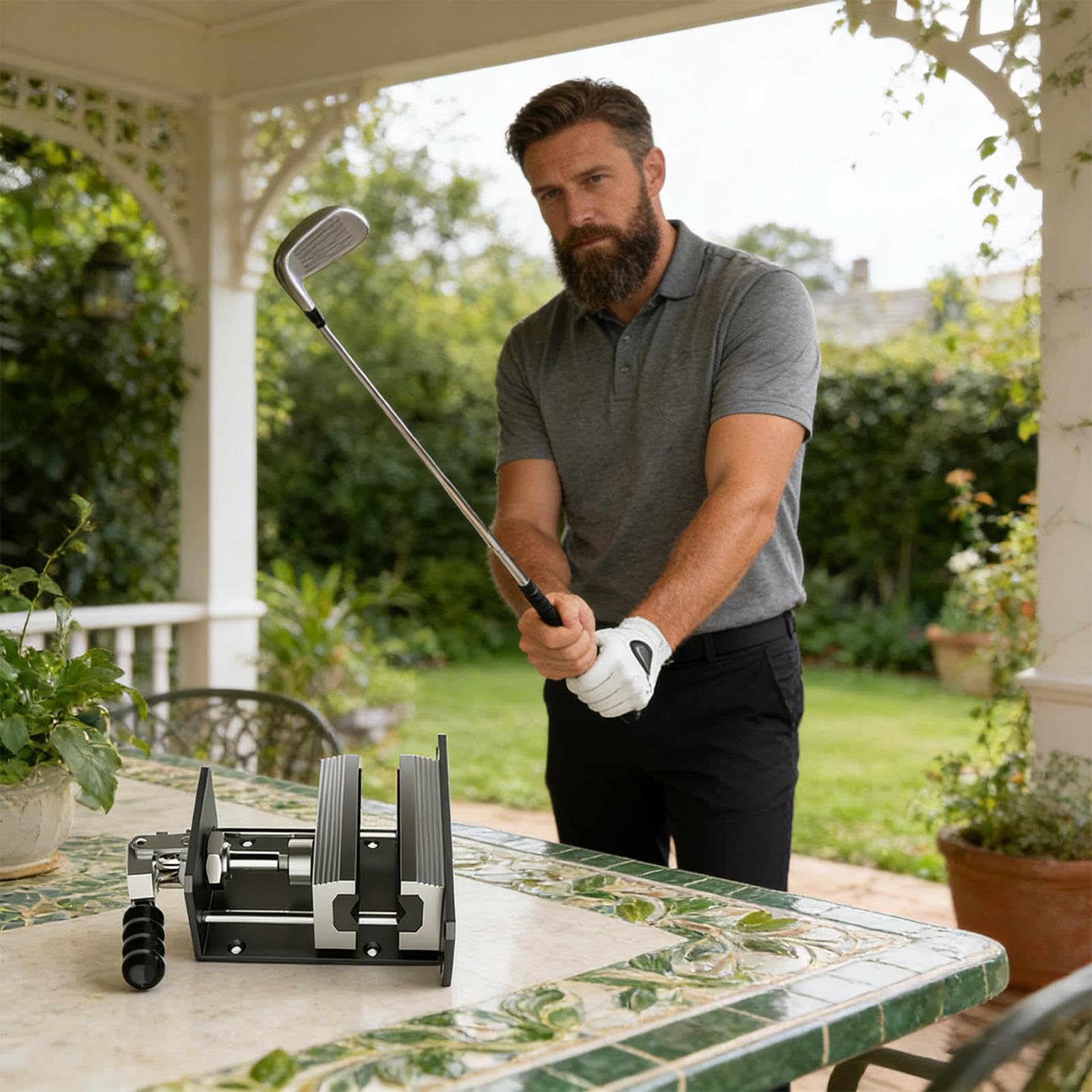 Golfschläger-Klemme – Metall, Schraubstock für Golfschläger, Werkzeug für Schreibtischwelle | Reparatur-Set für den Griff, Reparatur-Set für Golfanfänger, P