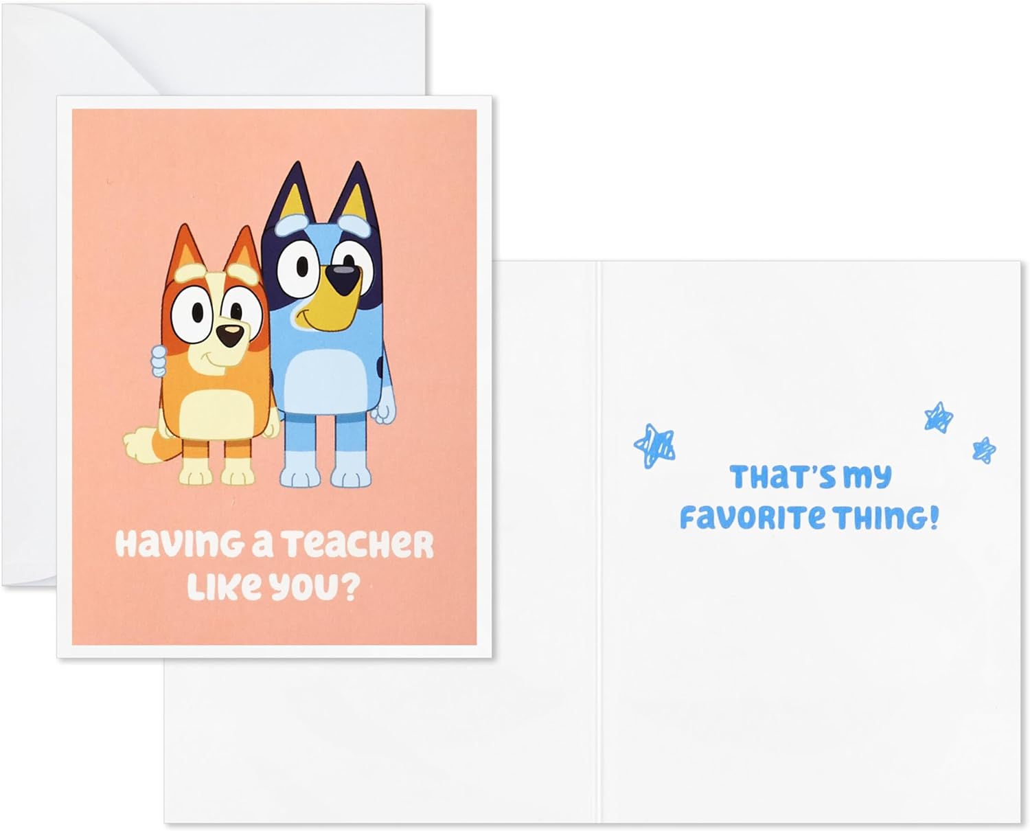 Hallmark Bluey Valentines Day Cards for Kids with Pop Up Mailbox for Classroom Exchange (1 Box, 32 Cards, 35 Stickers, 1 Teacher Card)