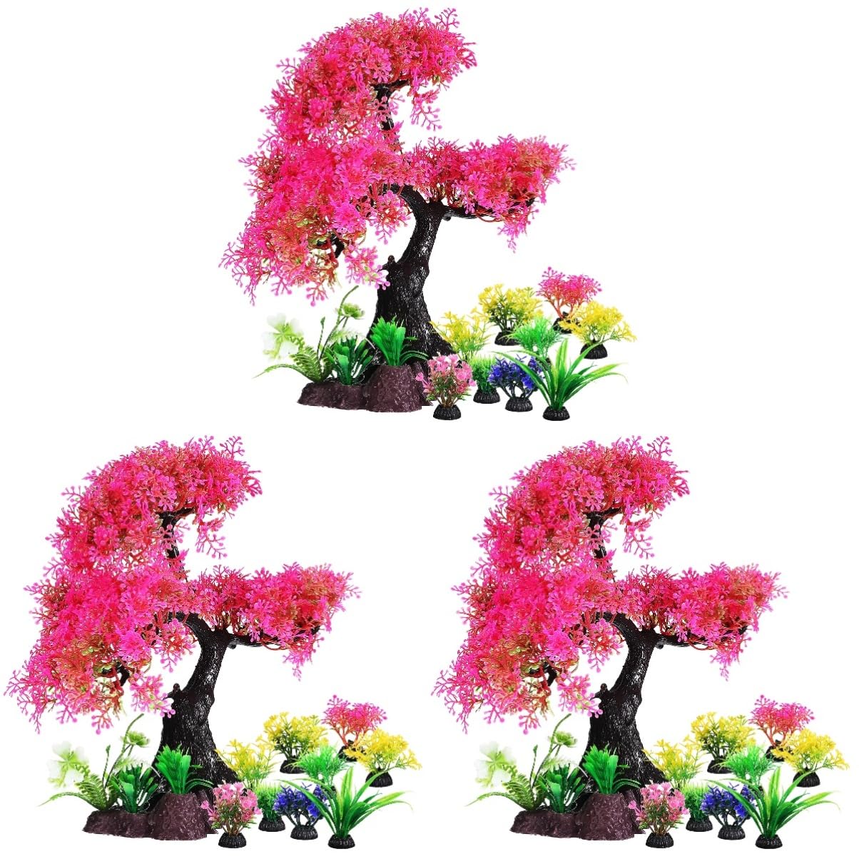 TOYANDONA 30pezzi Pz Piante Artificiale Per Acquario Decorazioni Per Acquario e Serbatoio Pesci Piante Simulazione Realistiche Vivaci Facile Manutenzione Sicure Per Pesci e Acquatico