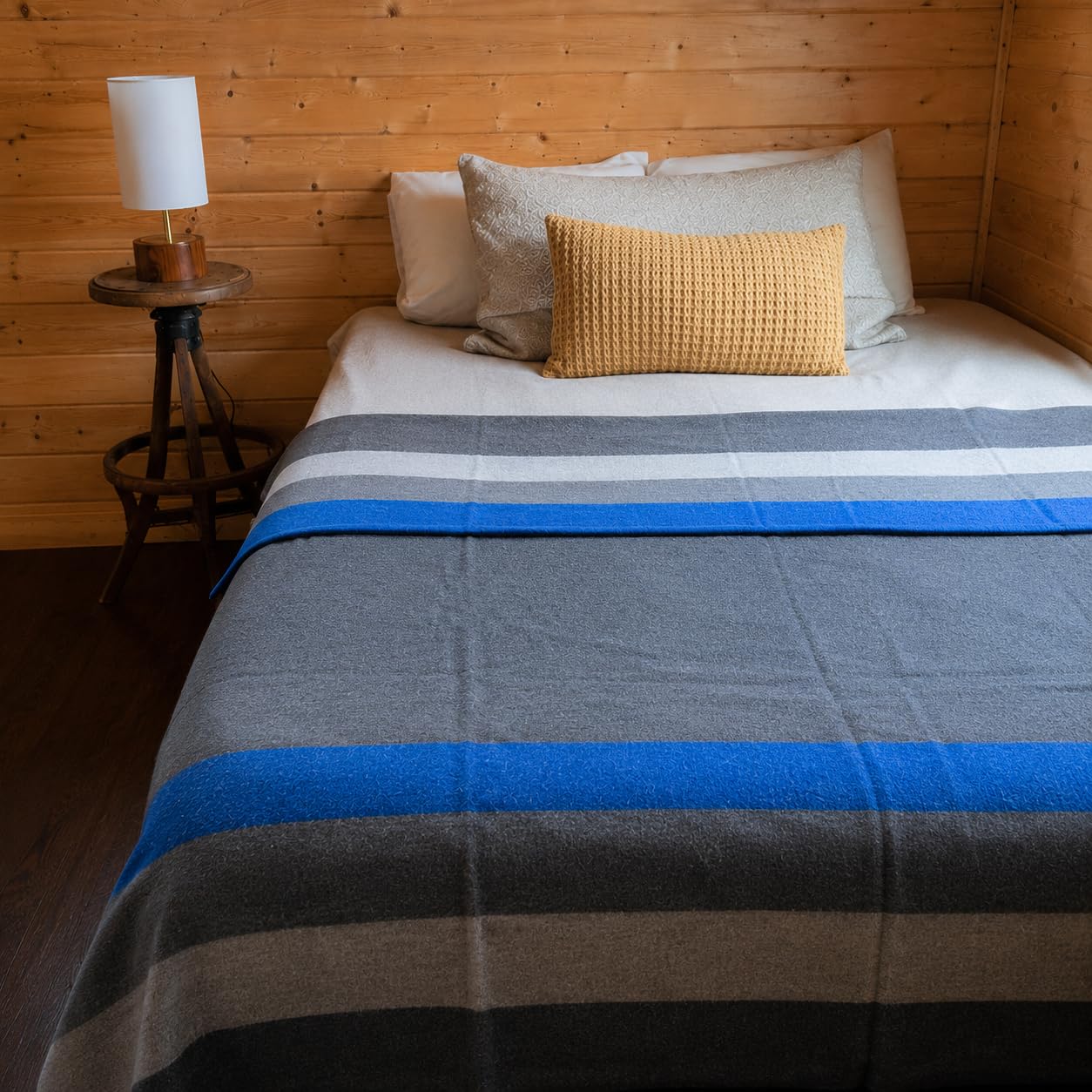 Arcturus Rainier Couverture en laine, chaude, lourde, lavable, idéale pour la maison et le camping (Lac Washington, très grand lit)