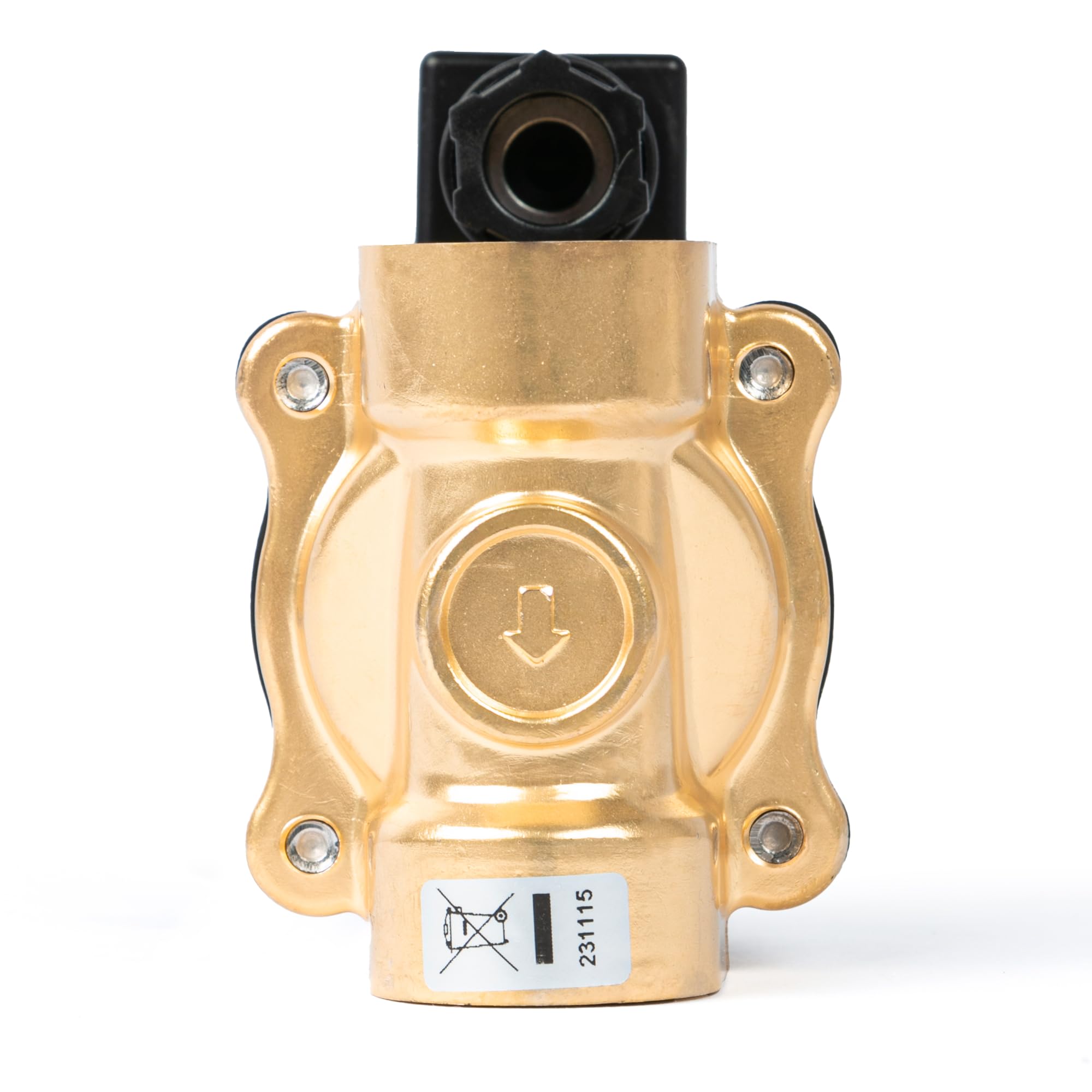 U.S. Solid Solenoid Valve Magnetventil 24V AC stromlos geschlossen 10 bar, elektrisches Wasserventil VITON (3/4", Messing)
