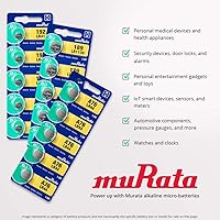 Vista 3 de Murata Batería LR44 AG13 357A 1.55V Pila de Botón Alcalina (5 Baterías)