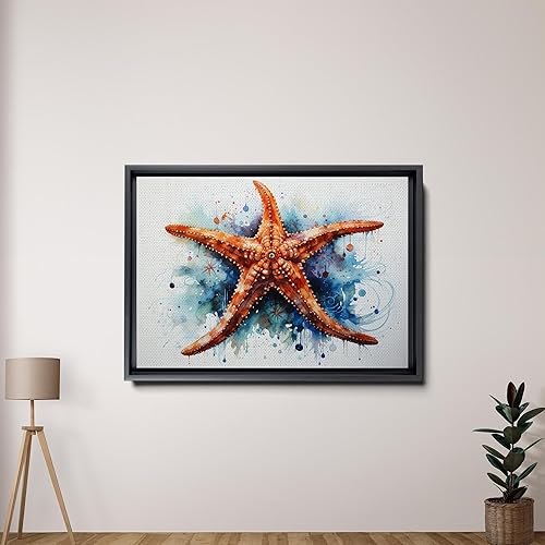 Miniatura 2 de Starfish and Seashell Photo Nature canvas print Sea Beach Wall Art Blue Sea sand Home bathroom ocean sunset beach artwork Tropical Fish art