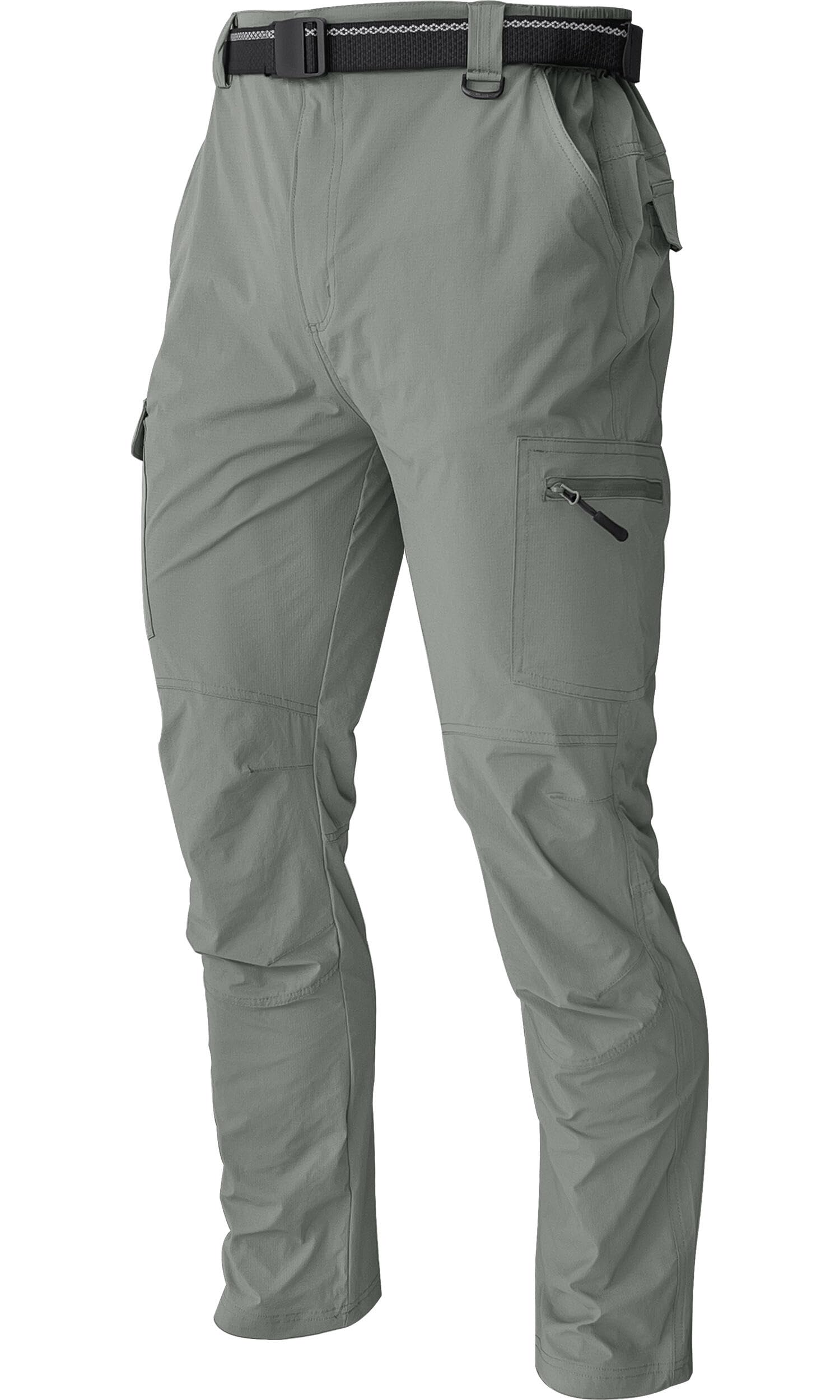 Men's Cargo Work Hiking Pants Lightweight Water Resistant Quick Dry