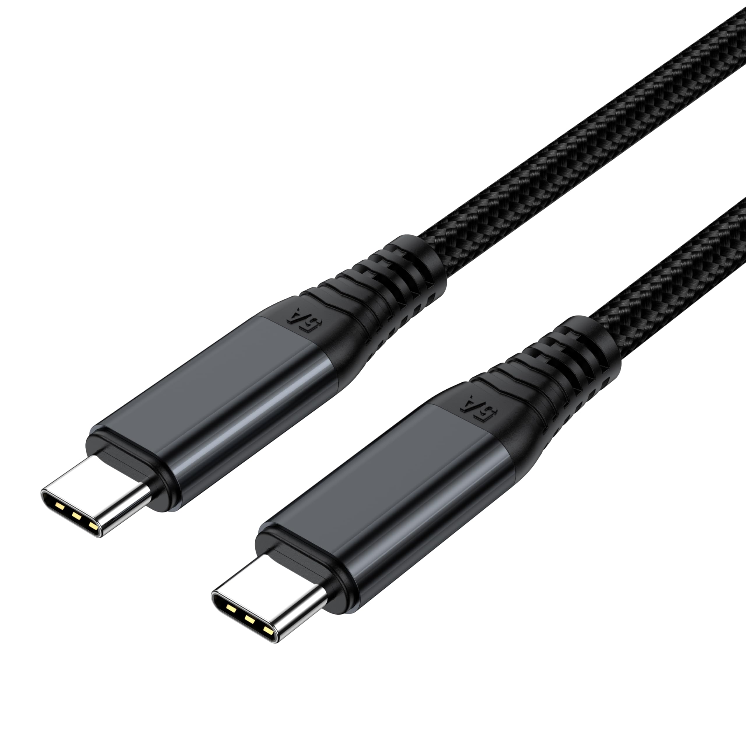 Sisyphy USB C ケーブル PD3.1対応 240W Type C to タイプc 充電ケーブル【240W 48V/5A充電 USB2.0 480Mbps ナイロン編み】iPhone17 / 16 / 15シリーズ対応 各種Type-C機器対応（1m ブラック）