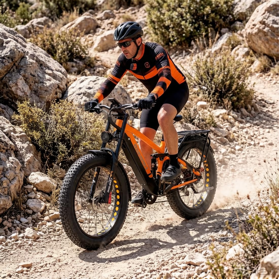 LANKELEISI La mountain bike elettrica Dukawey Silvertip8 è dotata di una batteria al litio da 52 V 20 Ah e pneumatici larghi 26 pollici.
