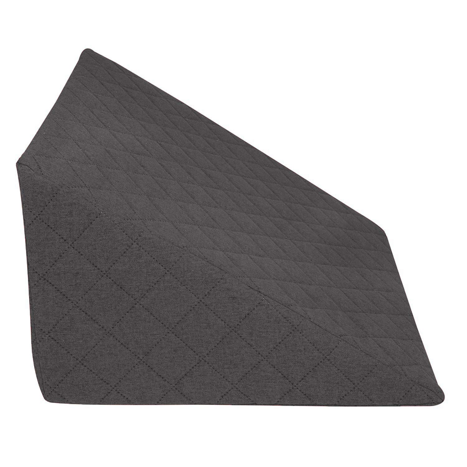 Rückenkissen 60x50x30 cm - Komfortables Lesekissen für Bett und Sofa. Formstabile Rückenlehne ideal zum Lesen oder als Gaming Kissen. Vielseitiges Rückenkissen. Anthrazit