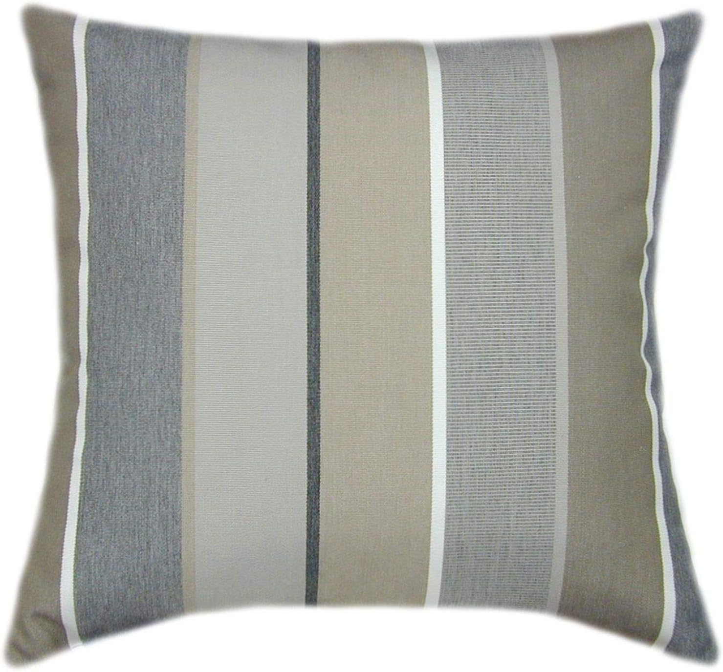 Sunbrella® Milano Char Outdoor Pillows, Sunbrella Pillows, Home Decor Pillow for Outdoor Patio Furniture, (12x18 Rectangle)