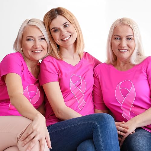 Miniatura 4 de Pink Ribbon - Camiseta para mujer para concientización sobre el cáncer de mama, para regalos de concientización sobre el cáncer de mama