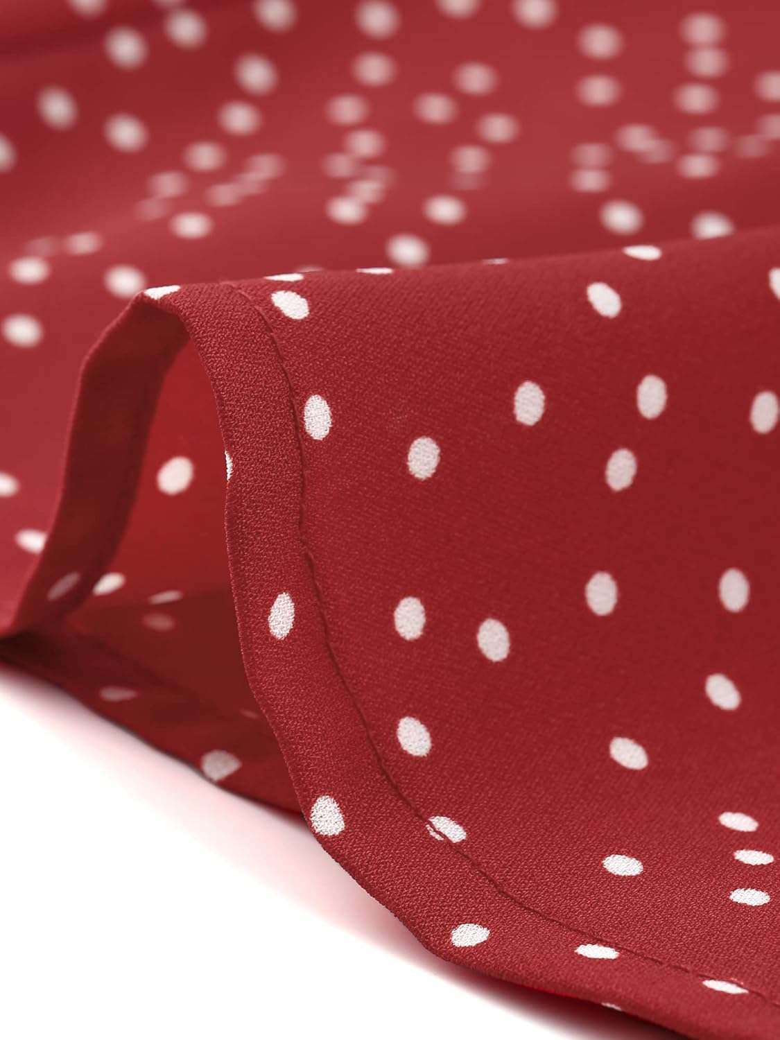 Allegra K Women's Vintage Polka Dots Peter Pan Collar Puff Short Sleeve Shirt Top - Image 5