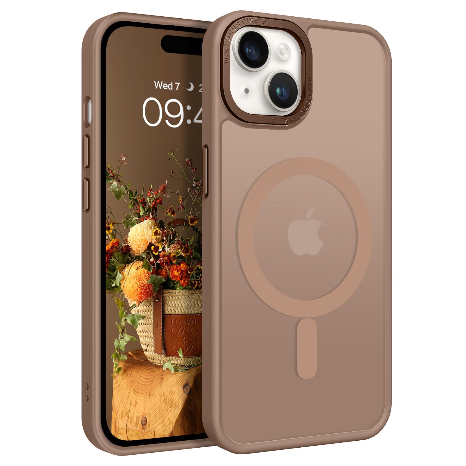 BENTOBEN for iPhone 15 Case, for iPhone15 Phone Case Compatible with MagSafe, Translucent Matte Magnetic Cover Shockproof Women Girl Protective Cute