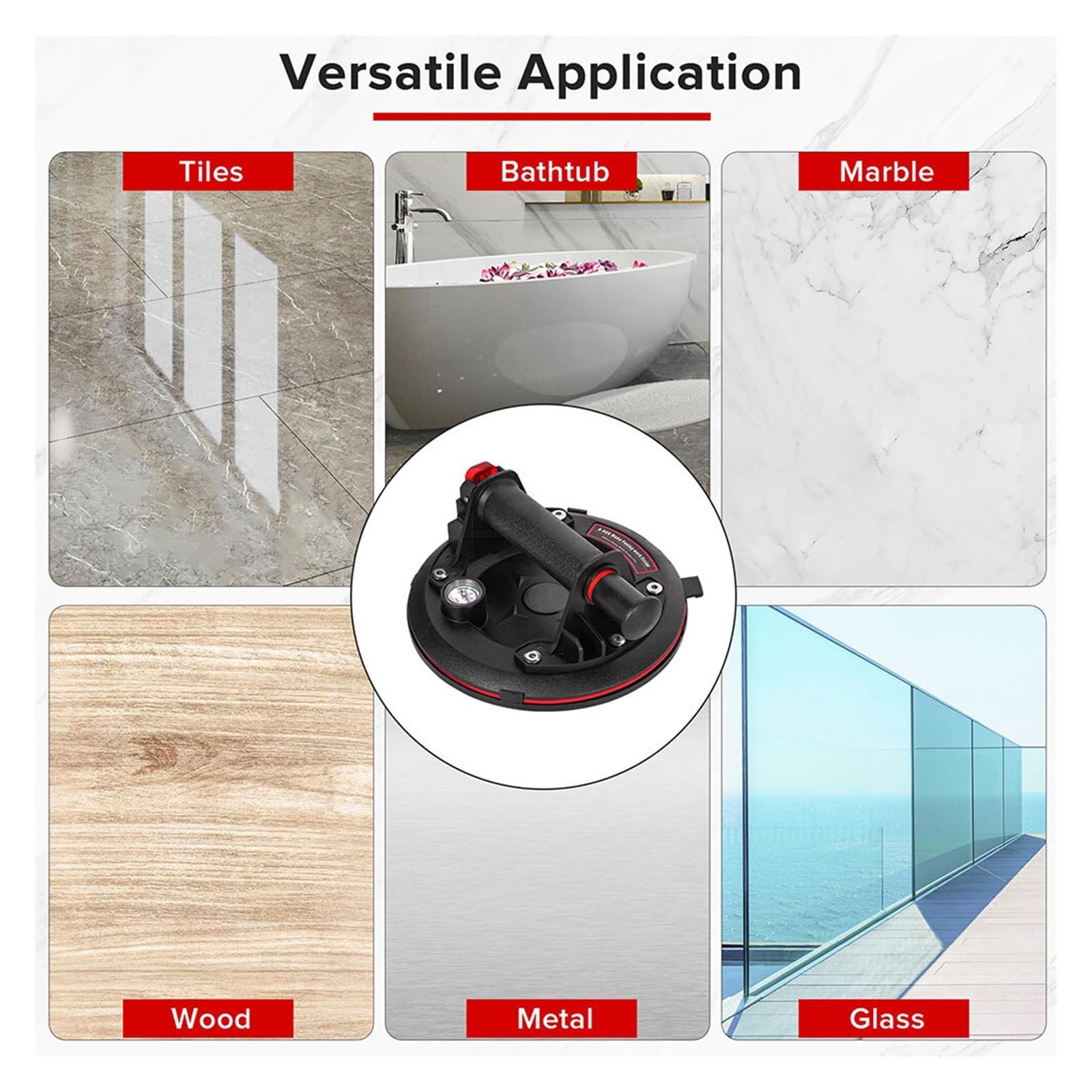 ventosas, Ventosas de vidrio 8"/20,4 cm, elevador alta resistencia, capacidad carga 800 lb, potentes ventosas industriales