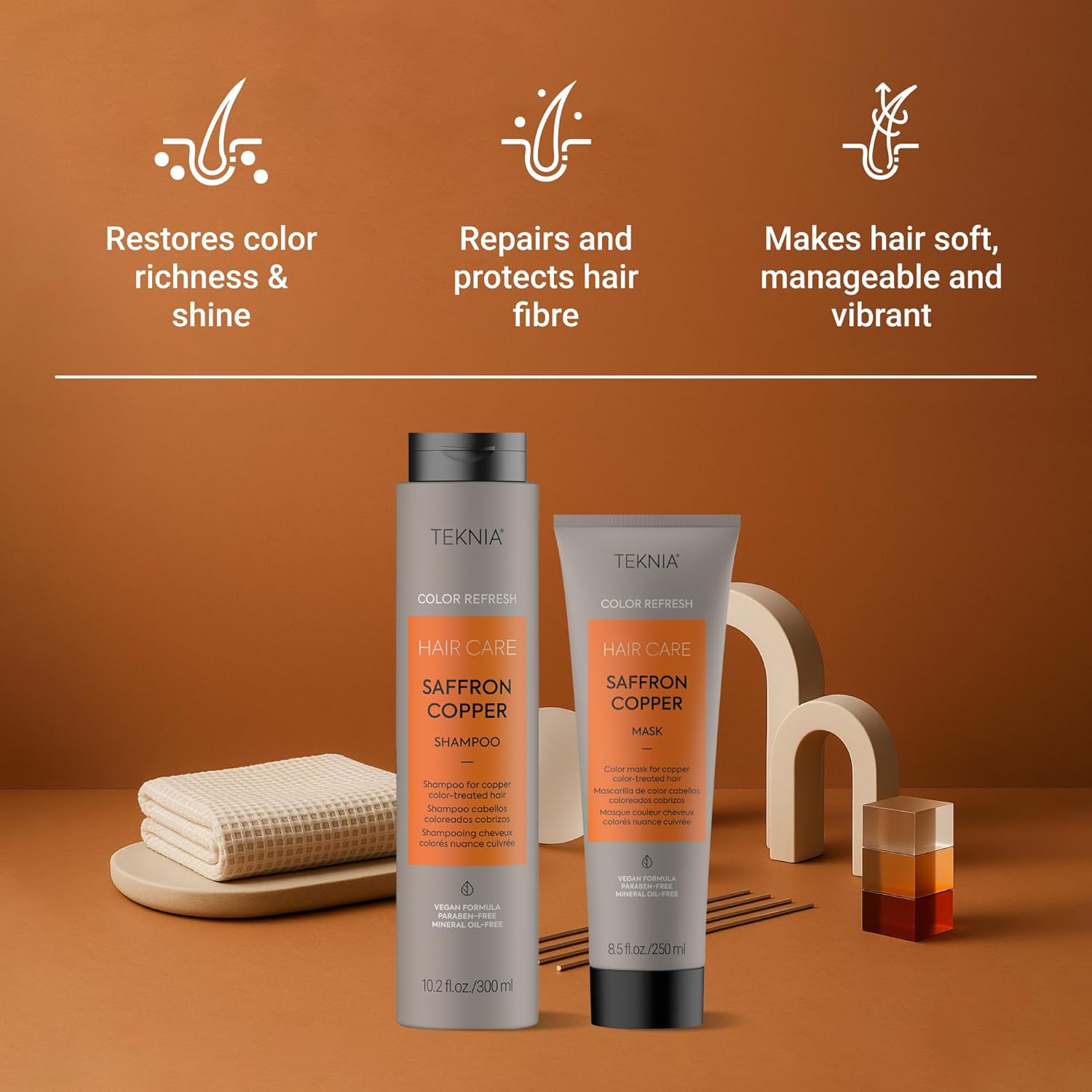 Lakmé Teknia Refresh Saffron Copper Retail Pack - Full size of Saffron Copper Shampoo & Treatment - Image 3