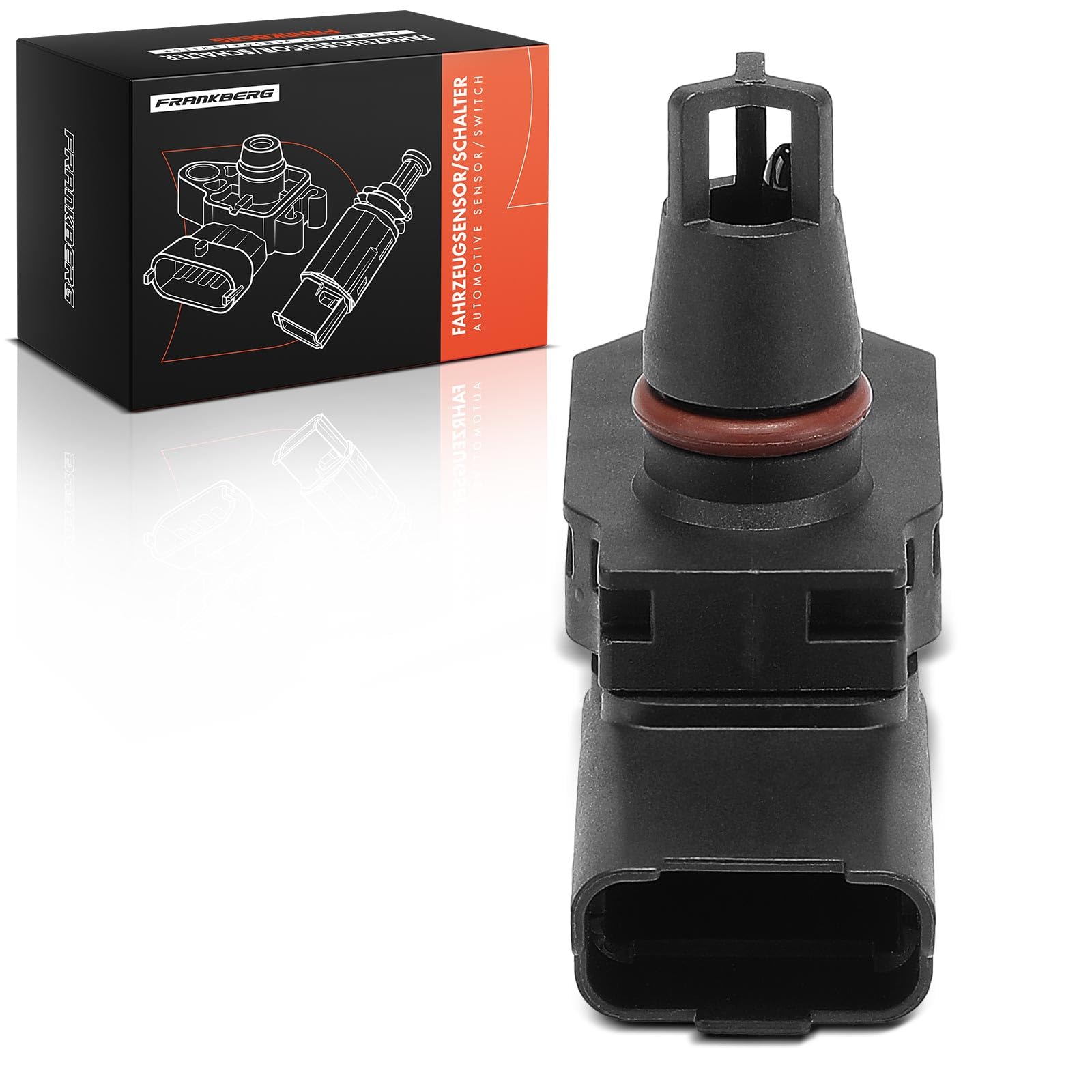 Frankberg Sensore di pressione del collettore di aspirazione 4 Poli | Compatibile con: Zafira Life Bus K0, Proace Verso Bus MPY, C-Max II Van, 208 II UB UJ UP UW, Grandland X A18 P1UO