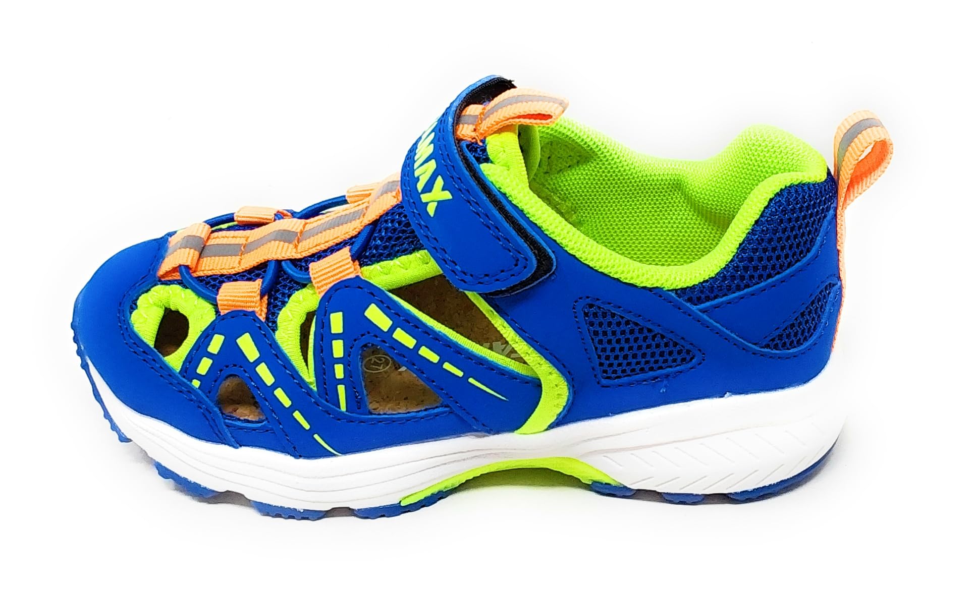 Scarpe Sportive Aperte Bambino IMCA3814,Mesh Traspirante,Blu Royal e Giallo Neon,A Strappo