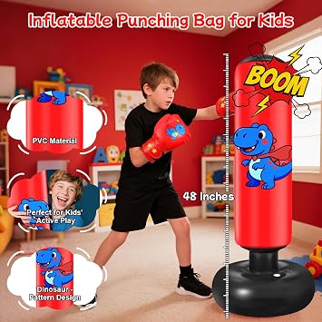 Punching Bag for Kids&Adults Inflatable Boxing Bag 120/150/168/180cm