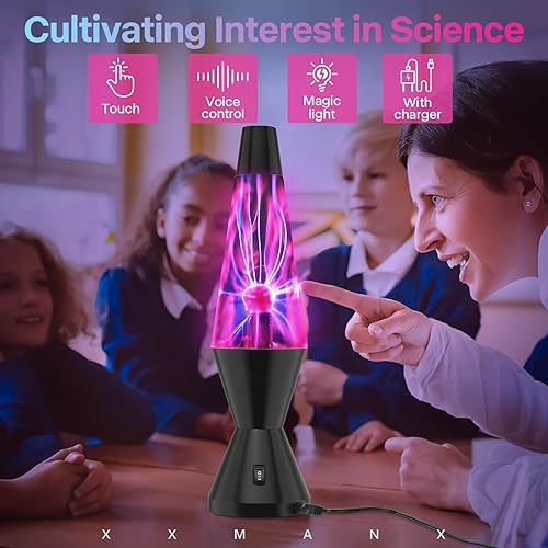 Miniatura 2 de Lámpara de bola de plasma, luz nocturna de globo de plasma sensible al tacto y al sonido, luces de fiesta de discoteca, juguetes de ciencia mágica