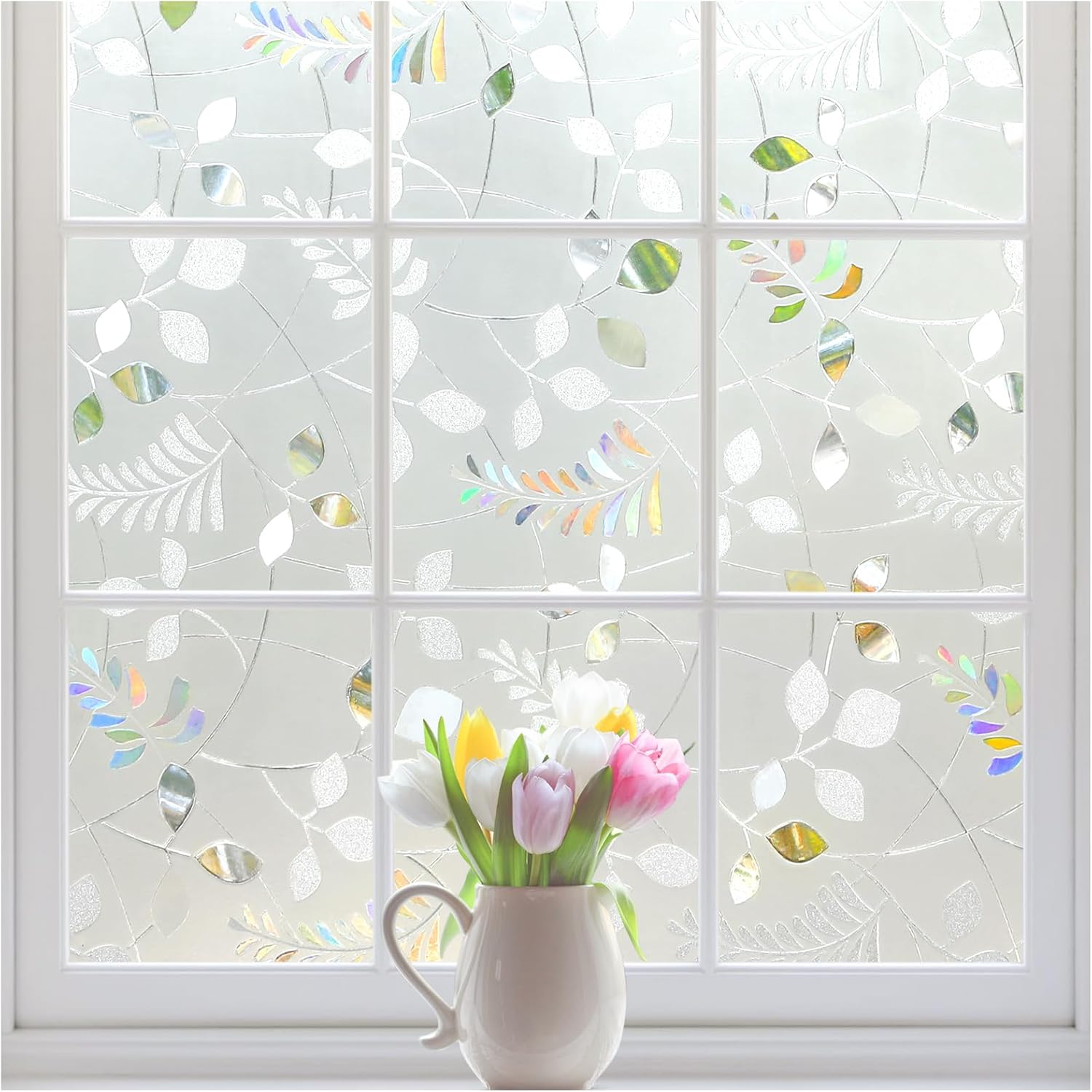 Amazon.com: rabbitgoo Window Privacy Film, Frosted Glass Window Film ...