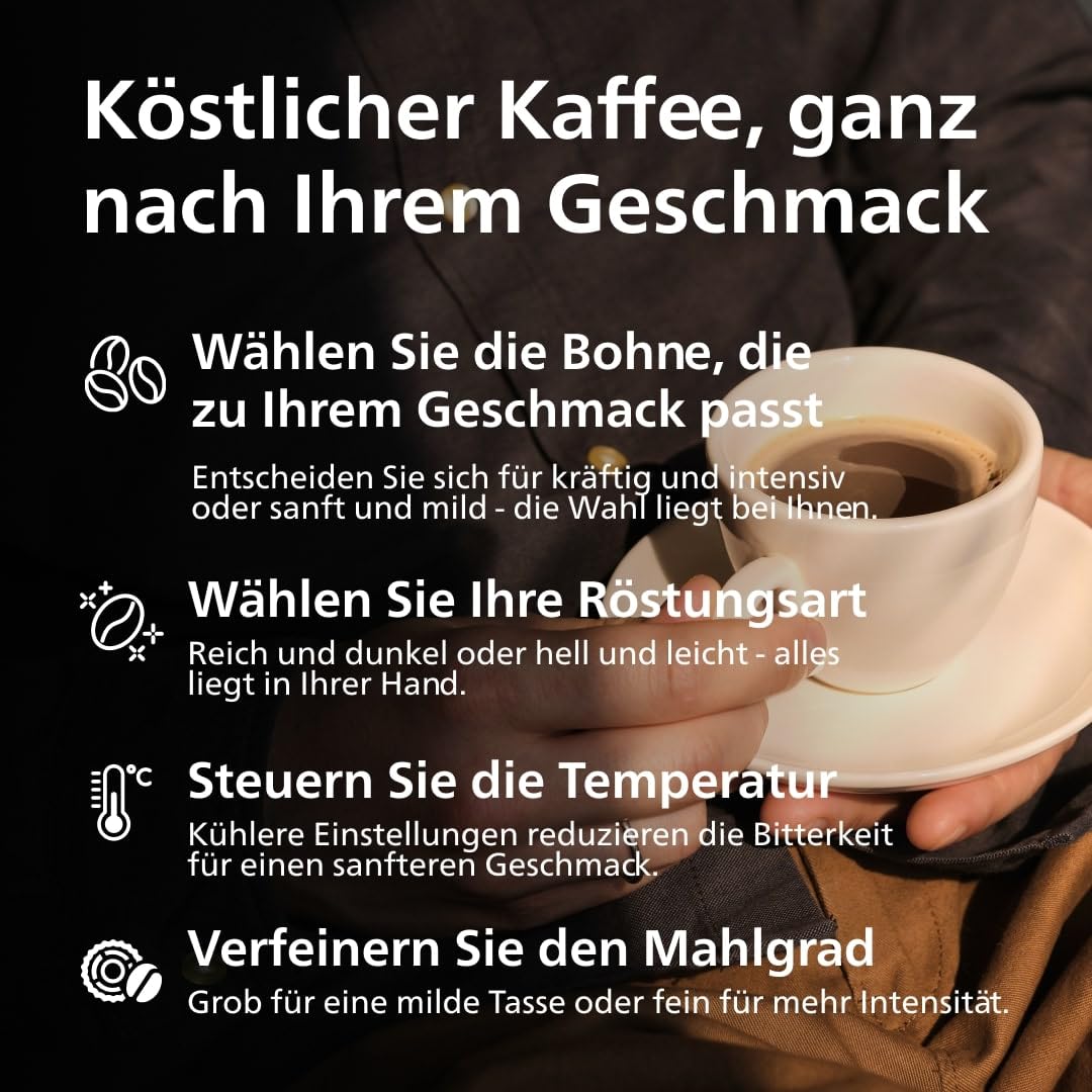 PHILIPS 2200 Series Kaffeevollautomat EP2220/10 Touch-Display Keramikmahlwerk Mattschwarz
