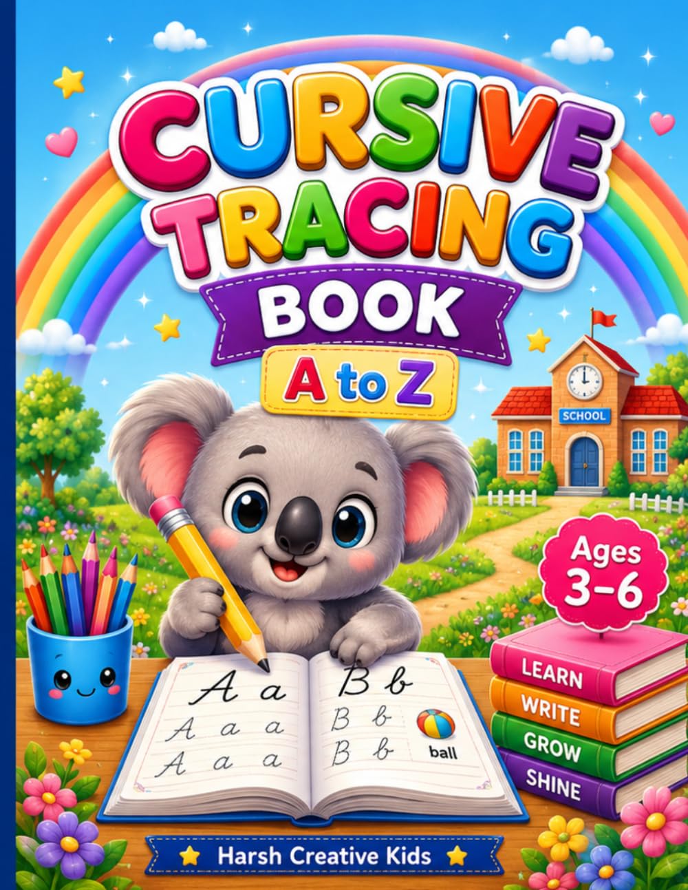 Cursive Tracing Workbook for Kids Ages 3–6: Learn Letters, Practice Writing, Fun Activities & Games