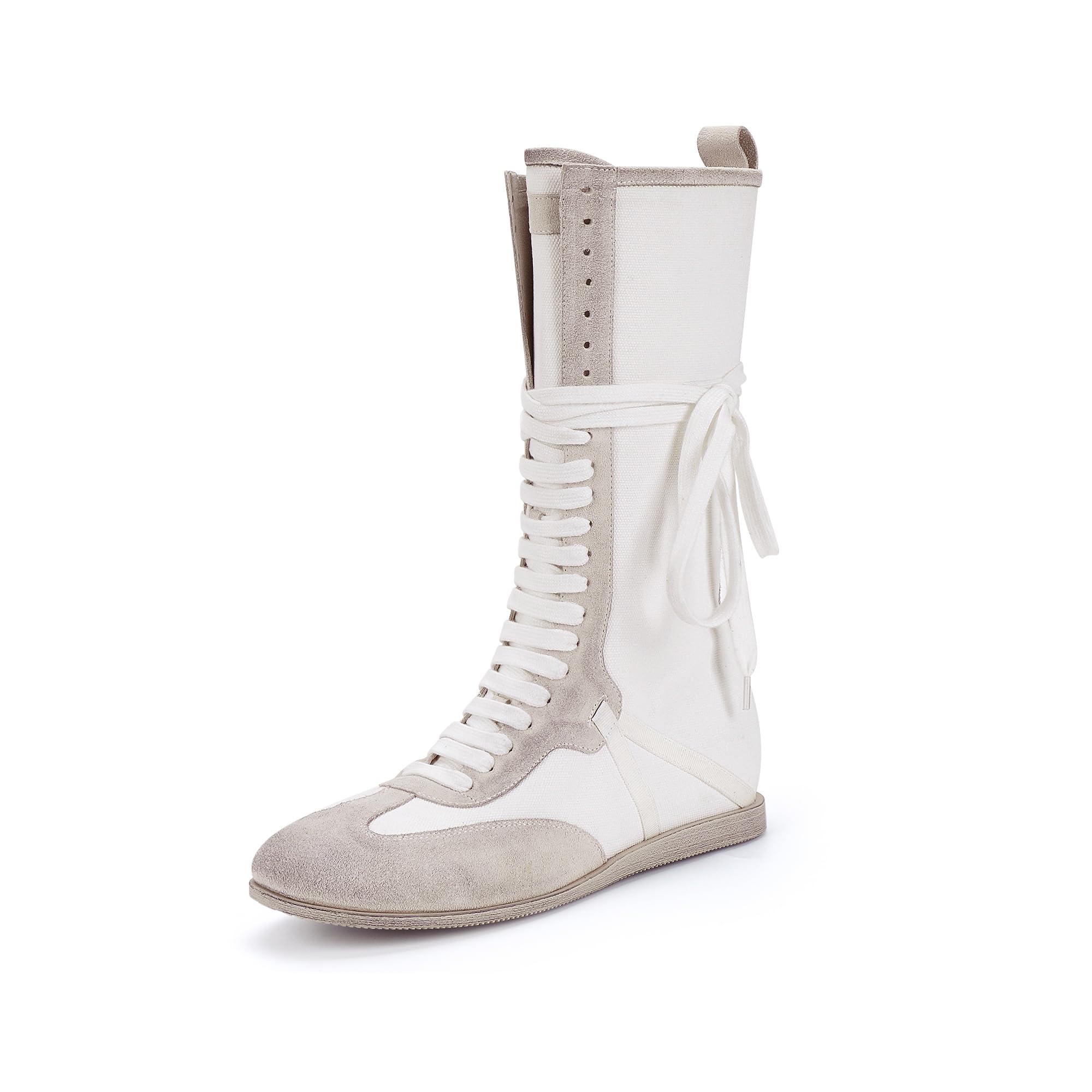 Womens Lace Up Sport Boots Fashion High Top Sneakers Casual Athletic Streetwear Shoes