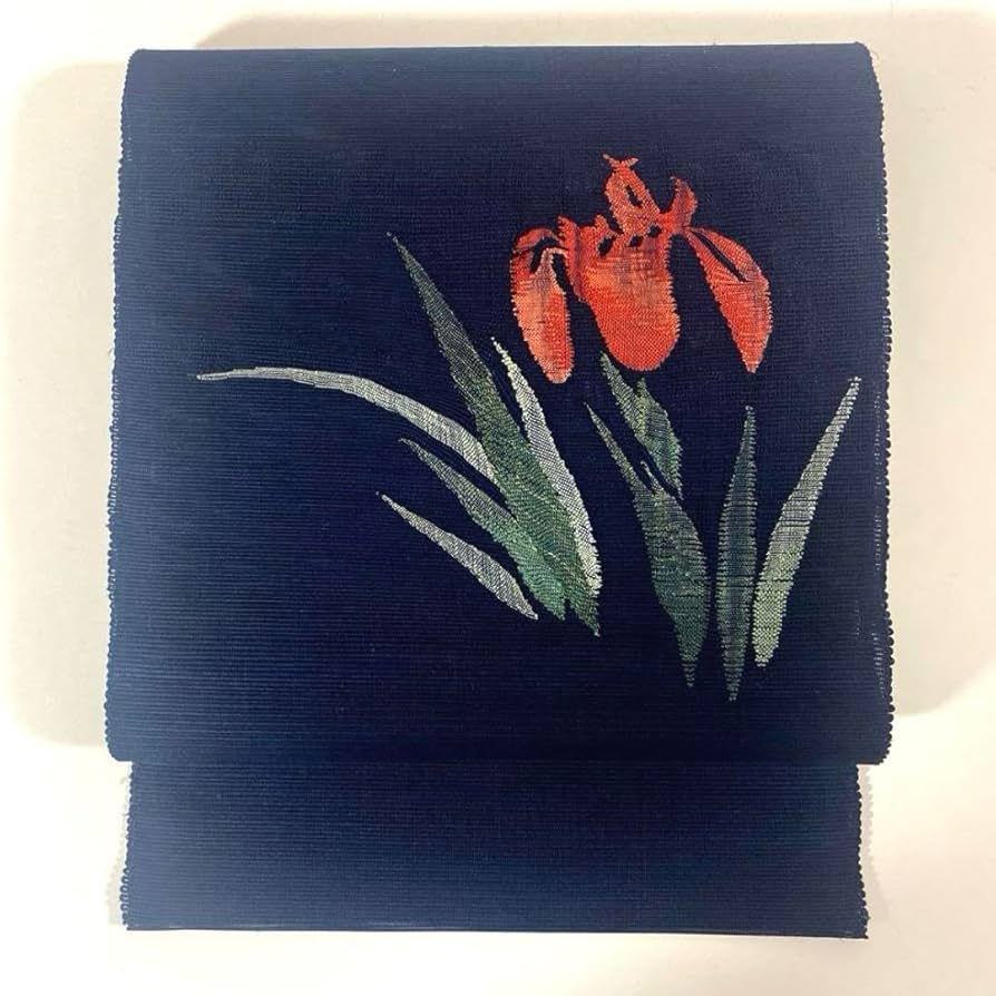 5k2366 名古屋帯　夏帯　夏物　絽　紺　青　白　花柄　和装　着物 5k2366 名古屋帯 夏帯 夏物 絽 紺 青 白 花柄 和装 着物 Amazon.co.