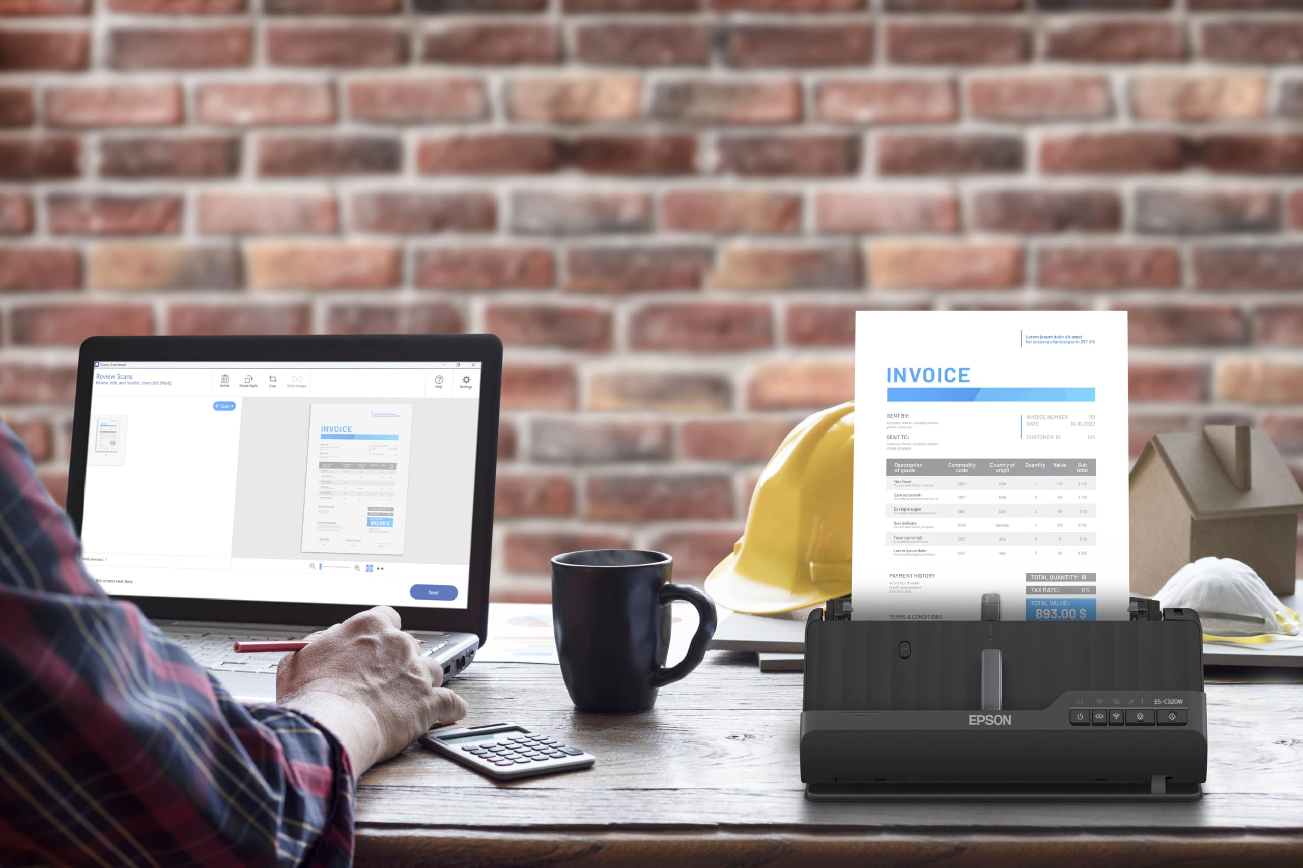 Snapklik.com : Workforce ES-C320W - Wireless Compact Desktop Document ...