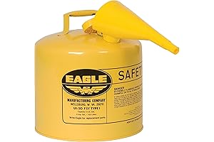 Eagle 5-Gallon Type I Yellow Safety Gas Can With Funnel