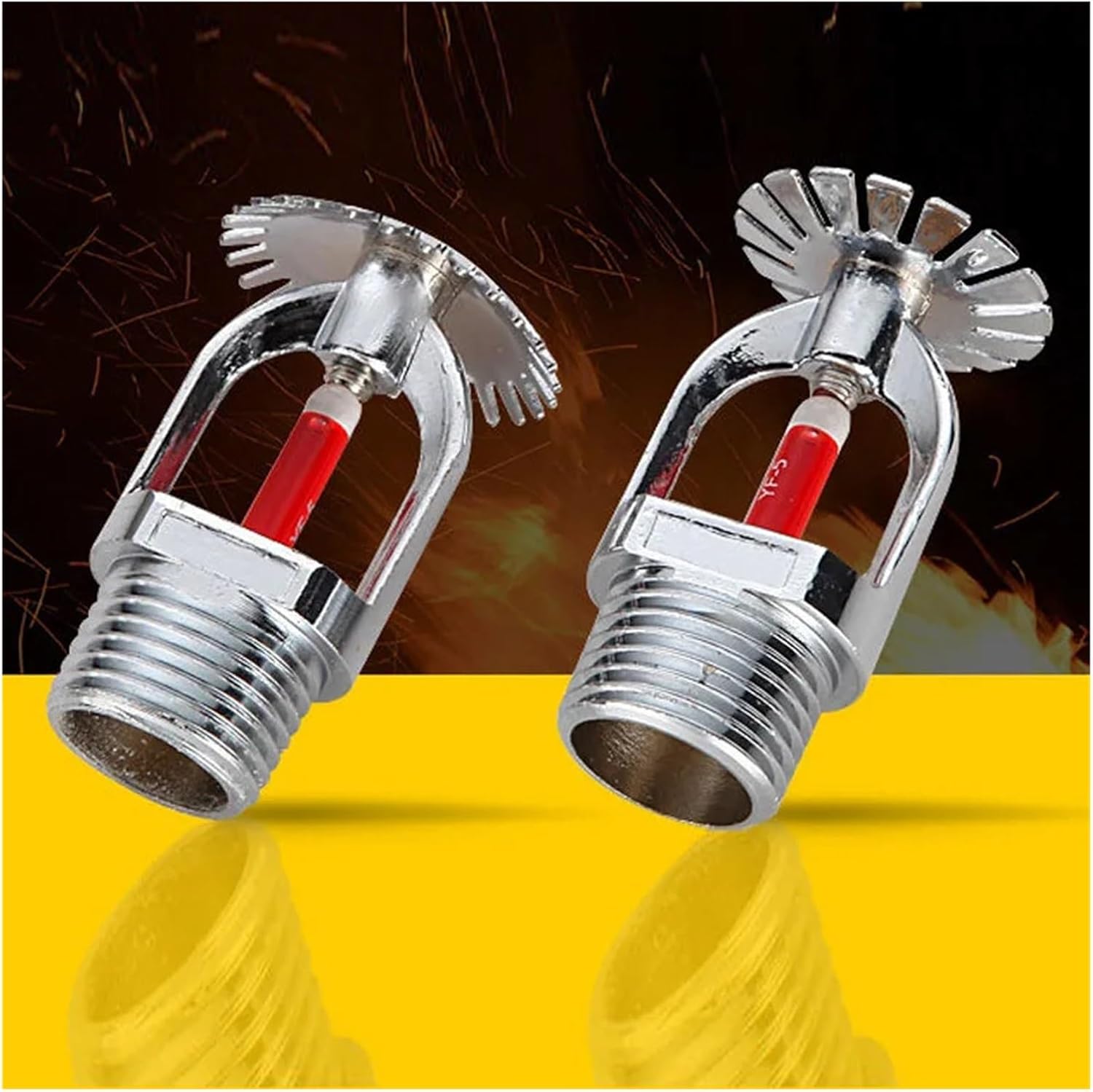 5Pcs Fire Sprinkler Head DN15/68 Degree Extinguishing System Protection Equipment Spray(DOWN)
