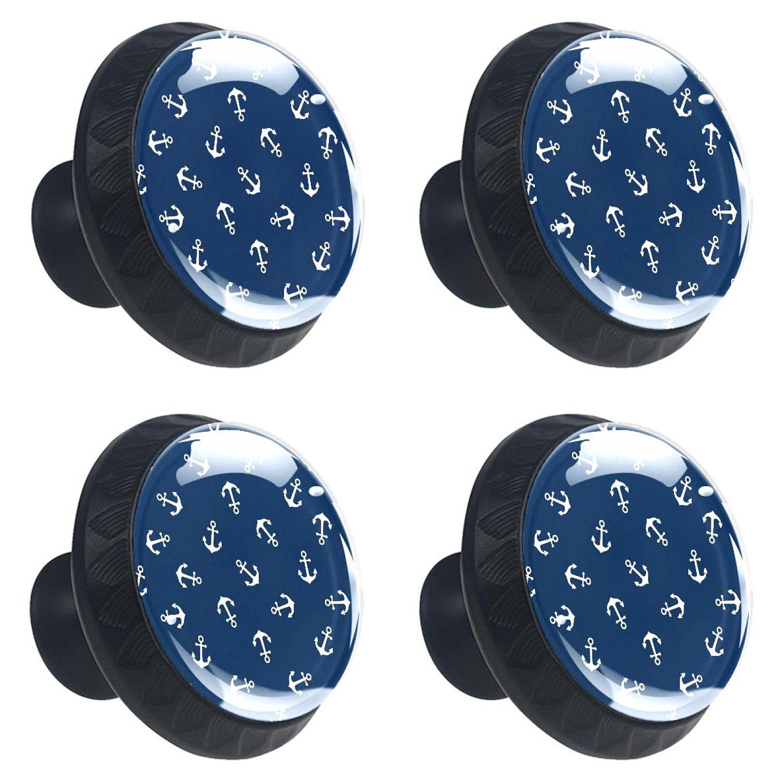 Boutons de tiroir en cristal bleu pour une cuisine élégante