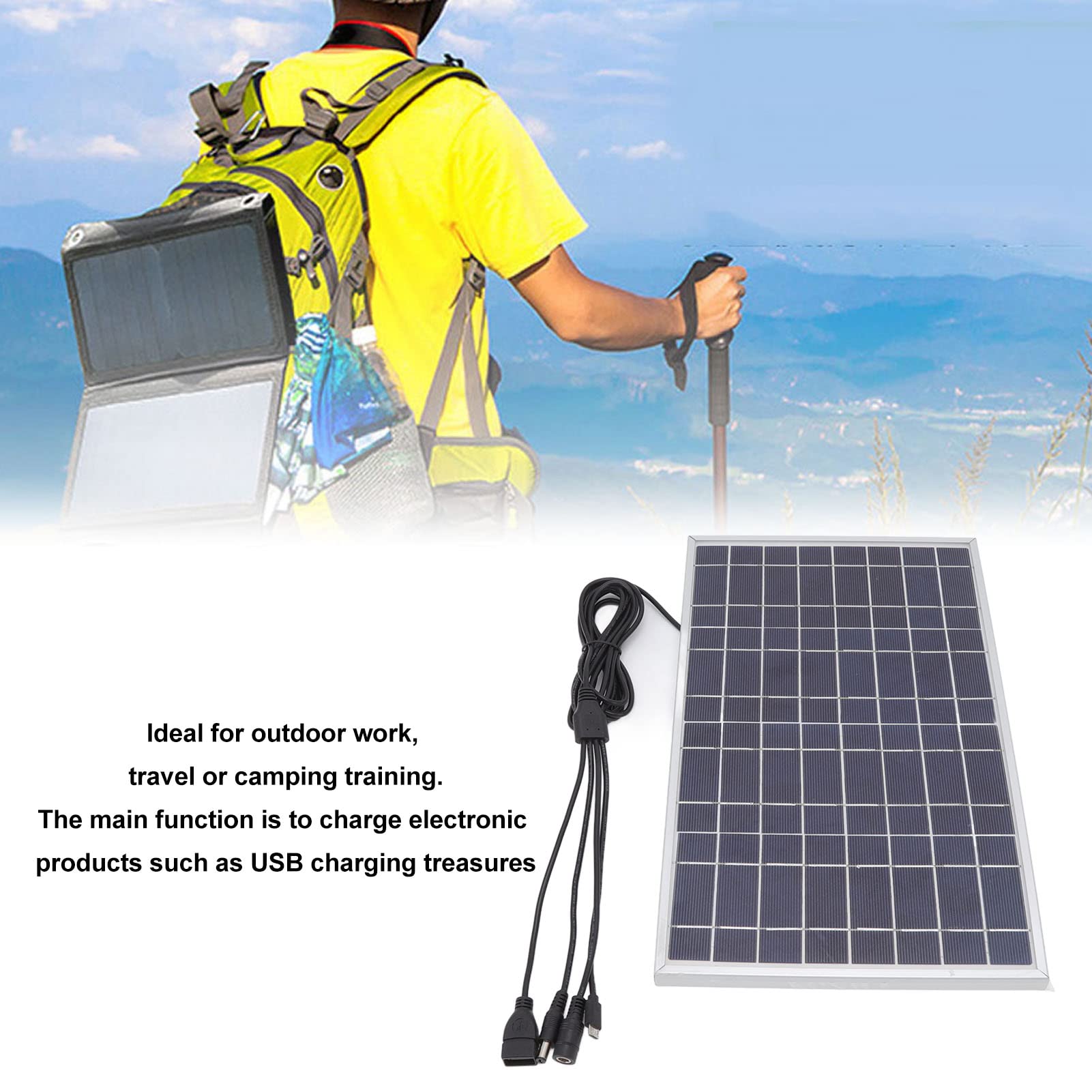 Pannello solare, 8V 15 W per barca per auto ad alta efficienza Pannello di ricarica solare a batteria per esterni