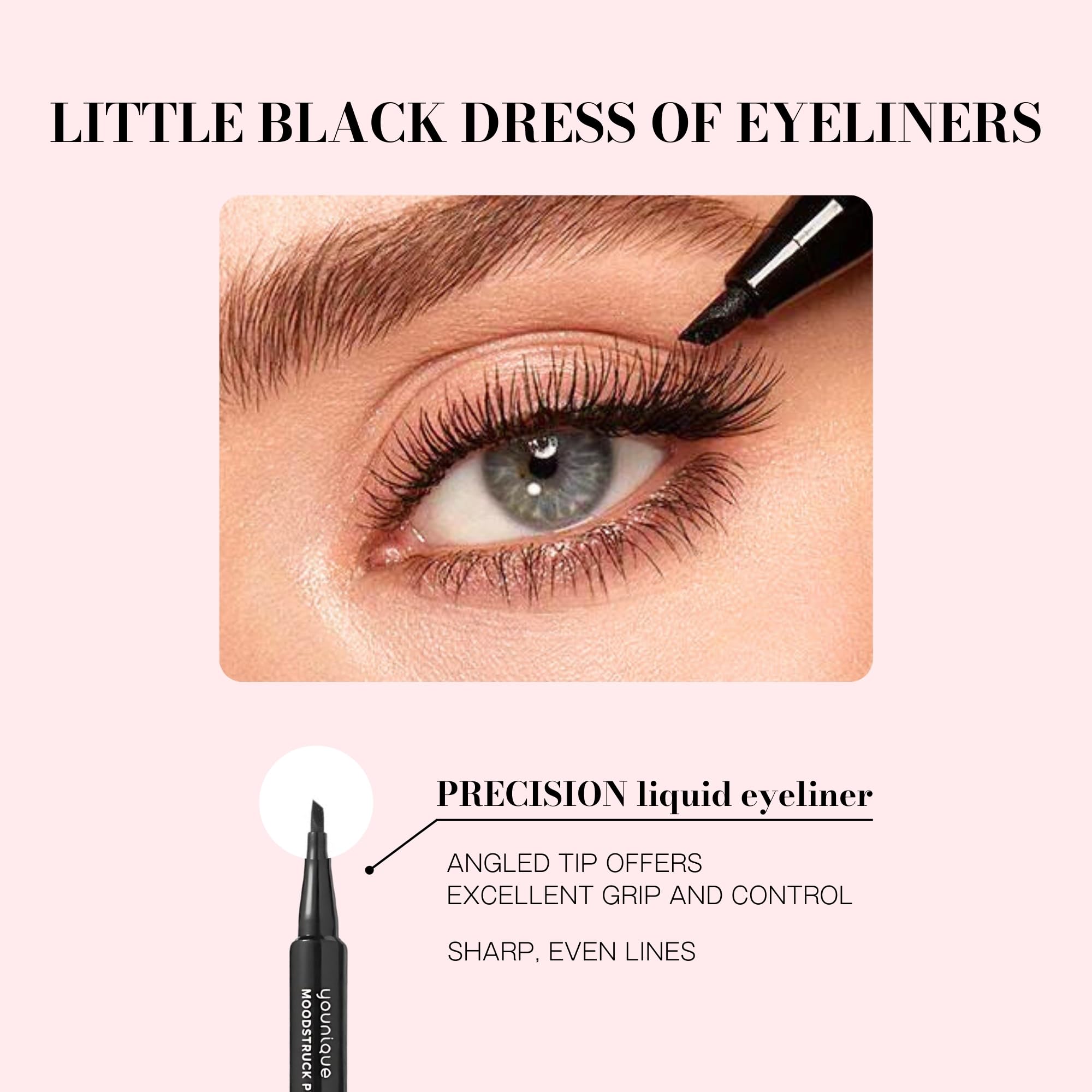 Amazon.com : Younique MOODSTRUCK PRECISION Liquid Eyeliner - Perfect Jet  Black | Smudge-proof, Water-Resistant Makeup Essential | Flawlessly  Pigmented for Dramatic Winged Looks | Seamless Eyeliner Pen : Beauty &  Personal Care