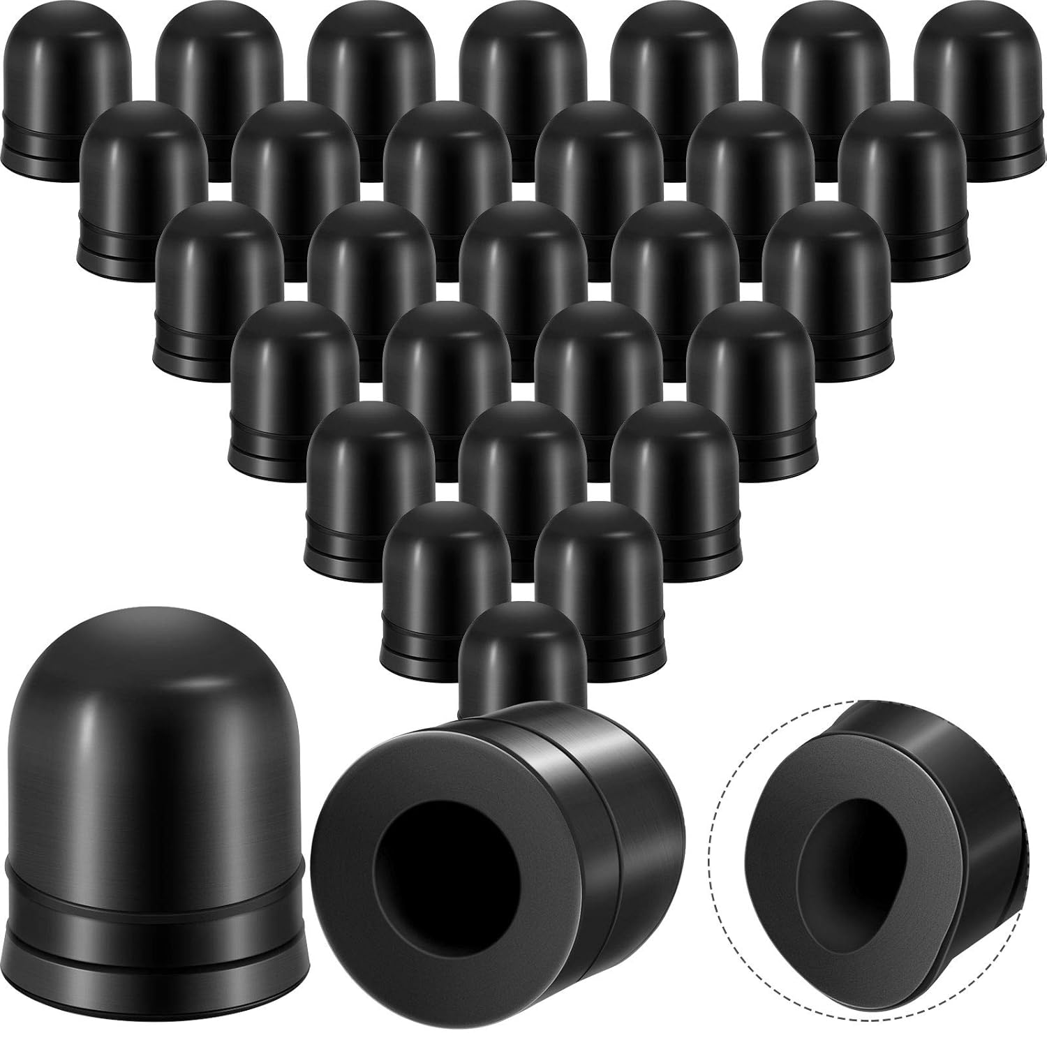 50 Pieces Brake Bleeder Rubber Caps Brake Bleeder Screw Caps Grease